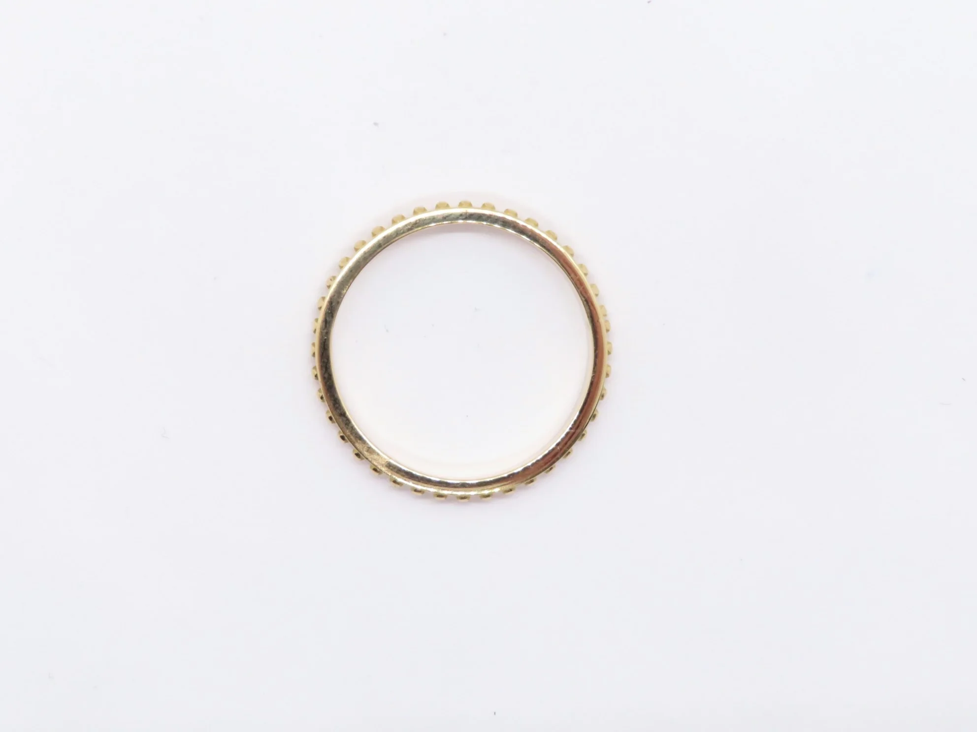 19.25k Yellow Gold Channel Beaded Band - Image 3
