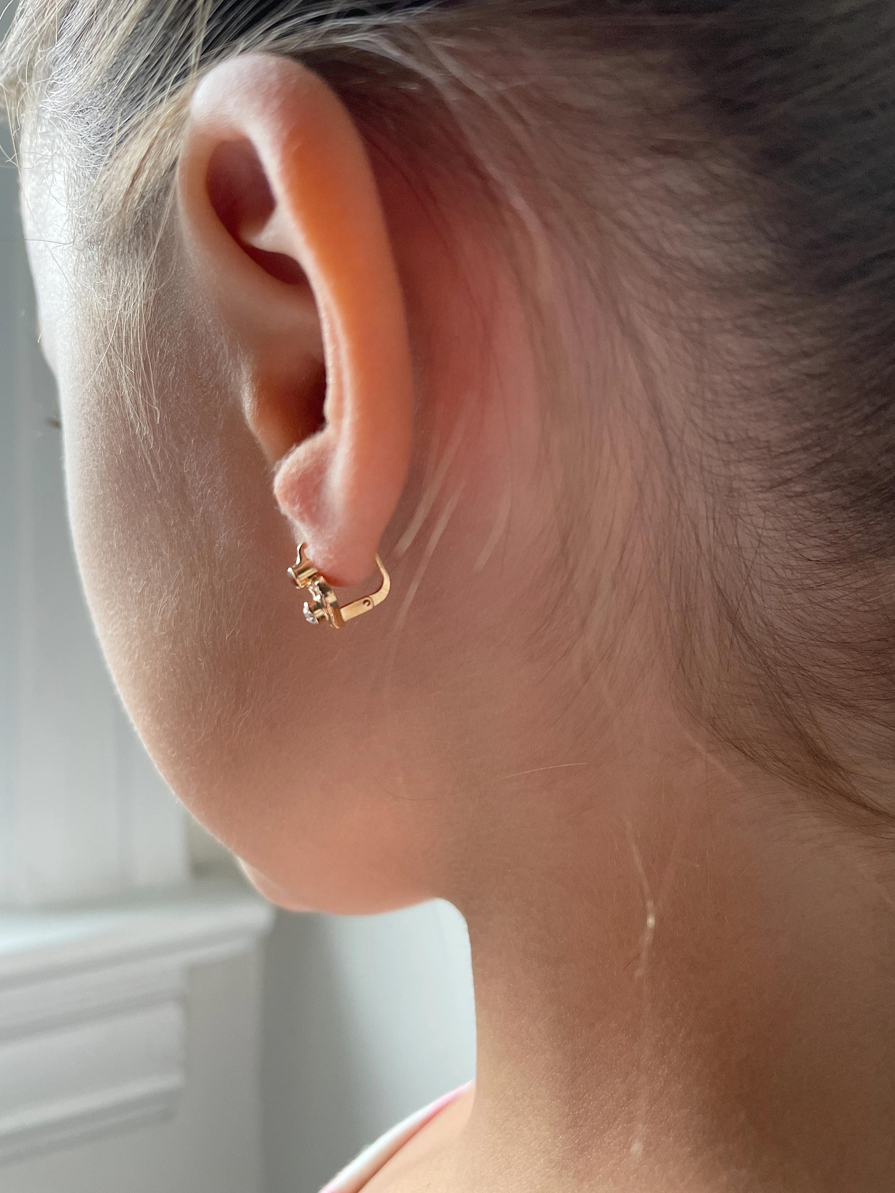 19.25k Yellow Gold Bead Trim Heart Earrings - Image 8