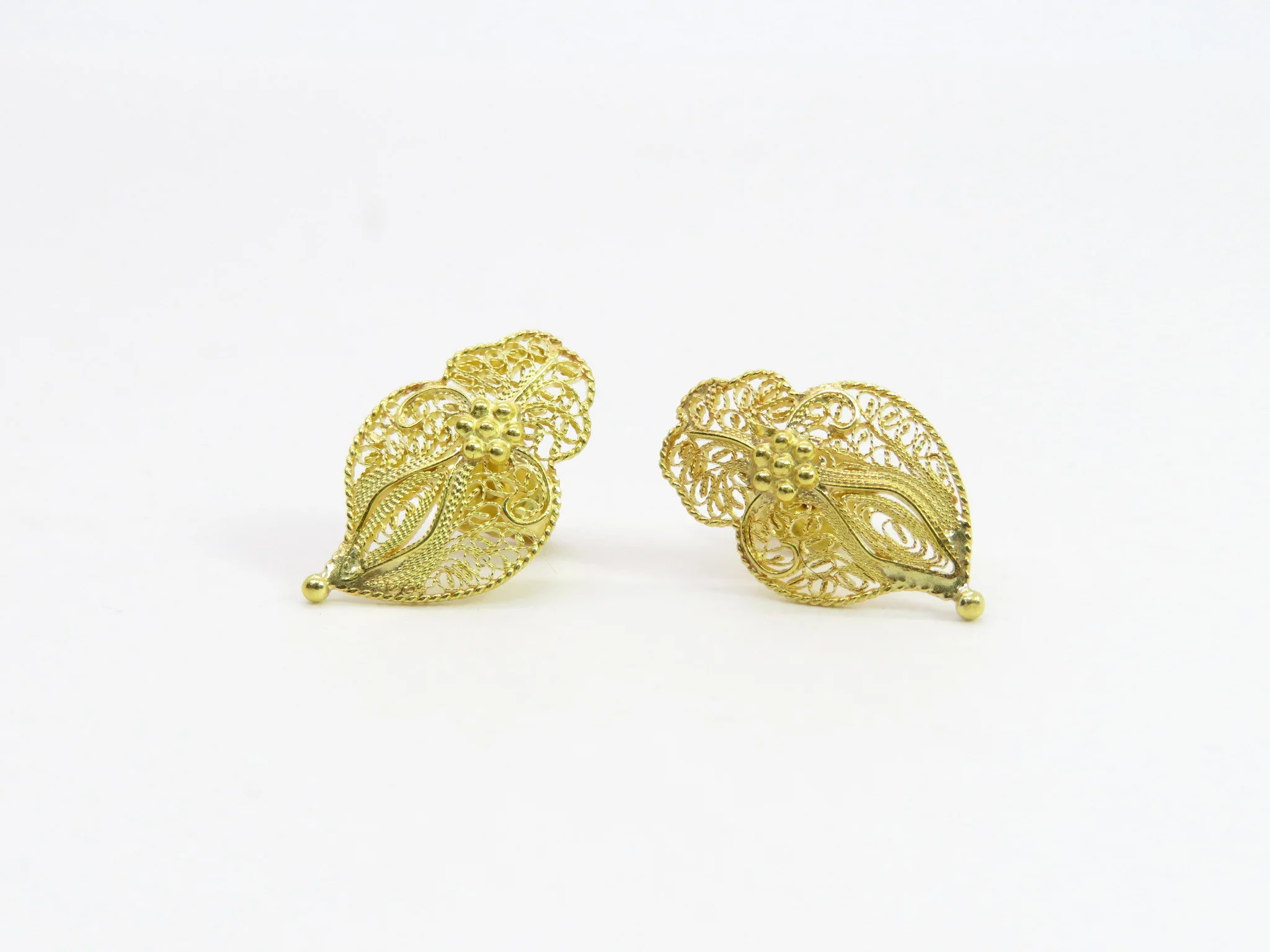 19.25k Yellow Gold Coracao Viana Studs
