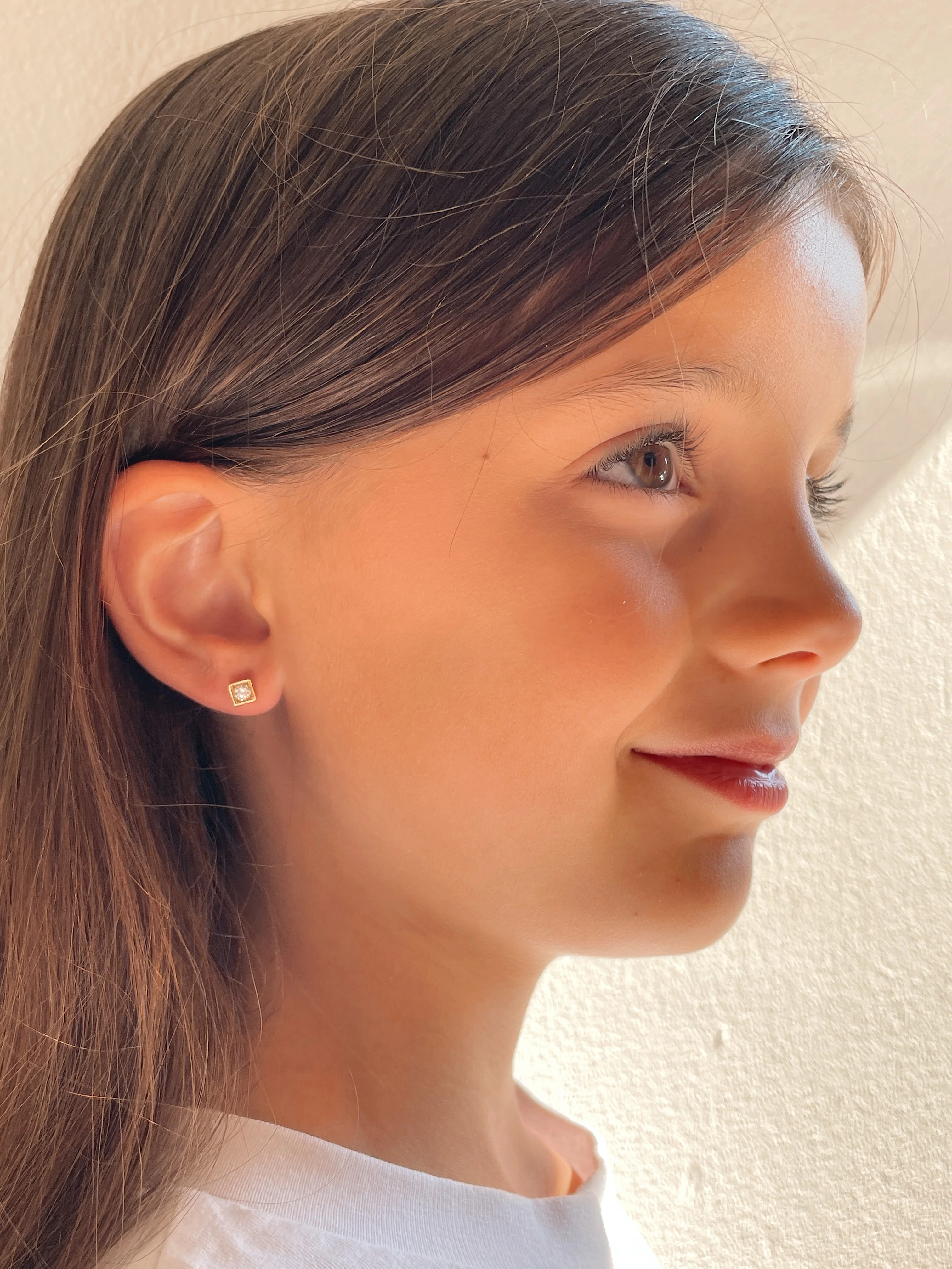 19.25k Yellow Gold Cubed Studs - Image 2