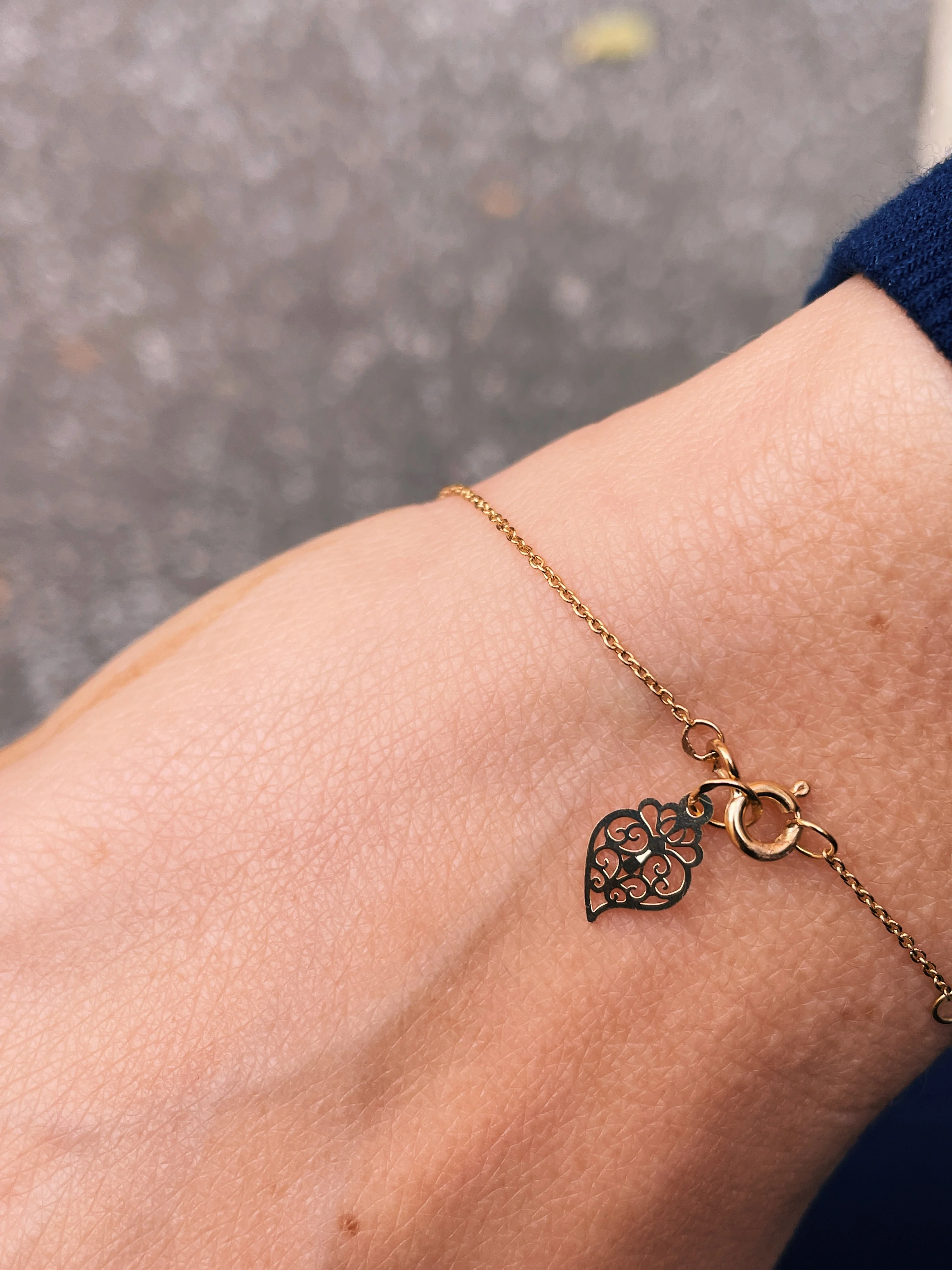 19.25k Yellow Gold Cutout Heart of Viana Charm - Image 2