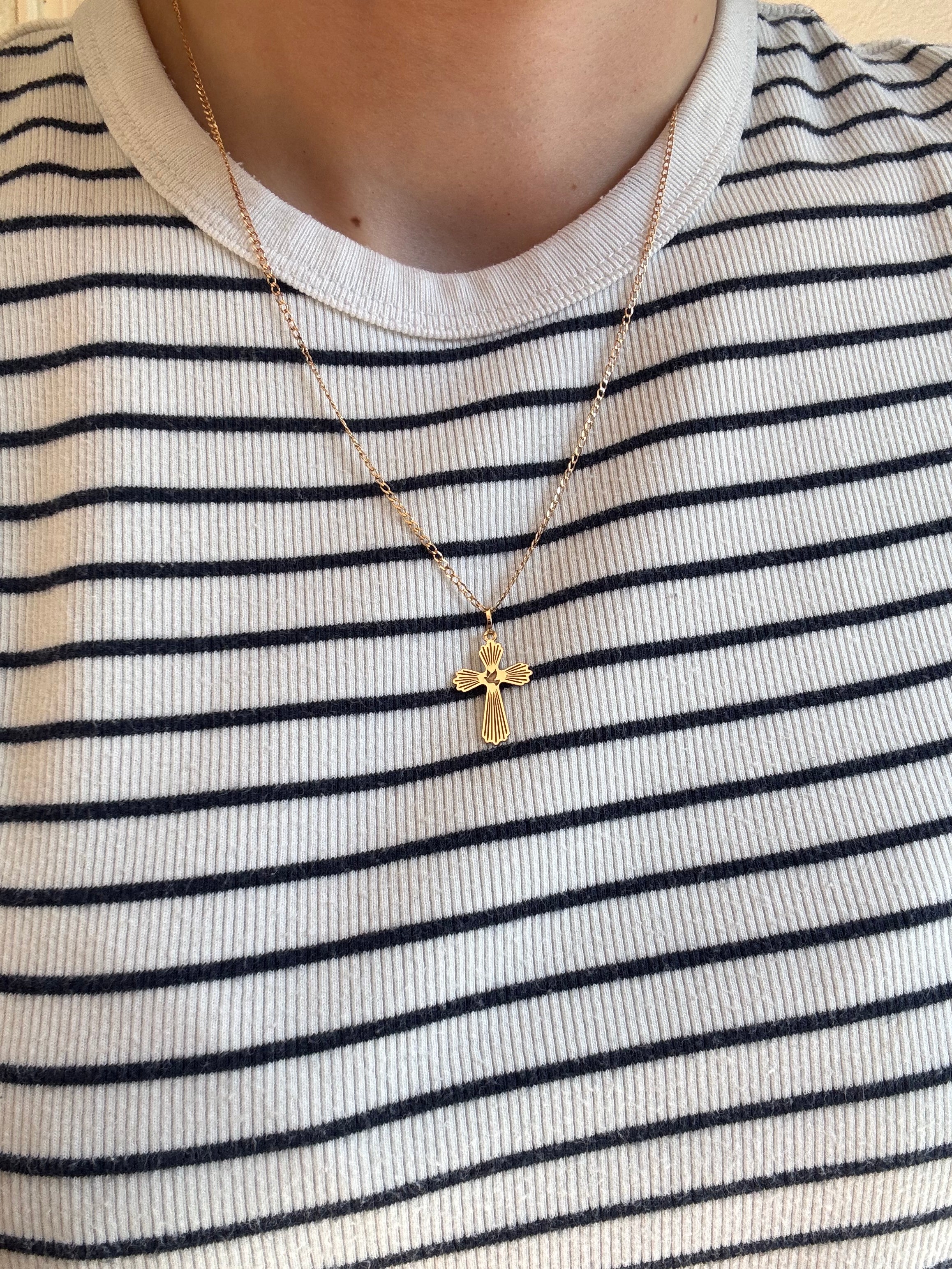 19.25k Yellow Gold Divine Cross Pendant - Image 2