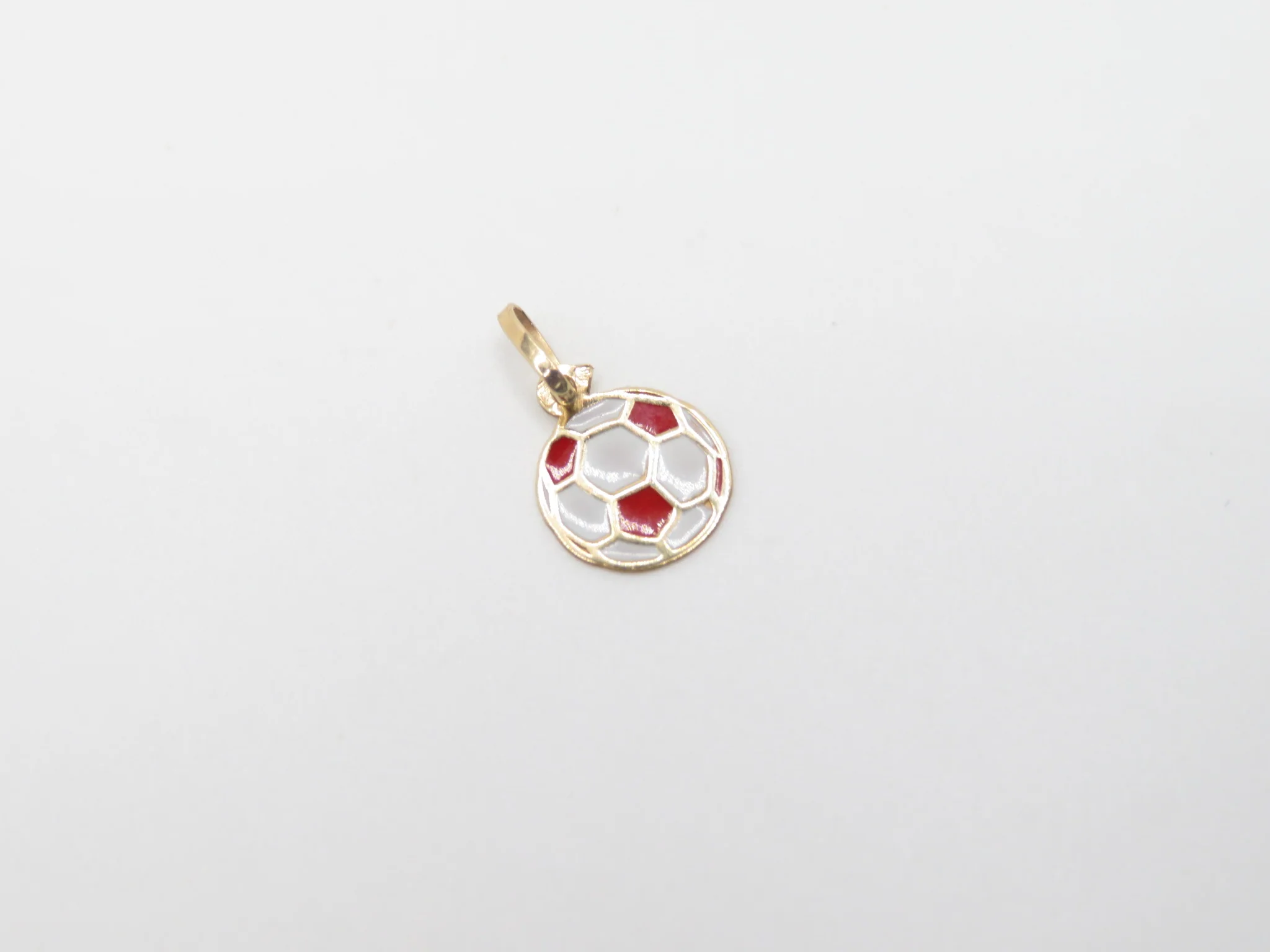 19.25k Yellow Gold Enamel Soccer Ball - Image 5