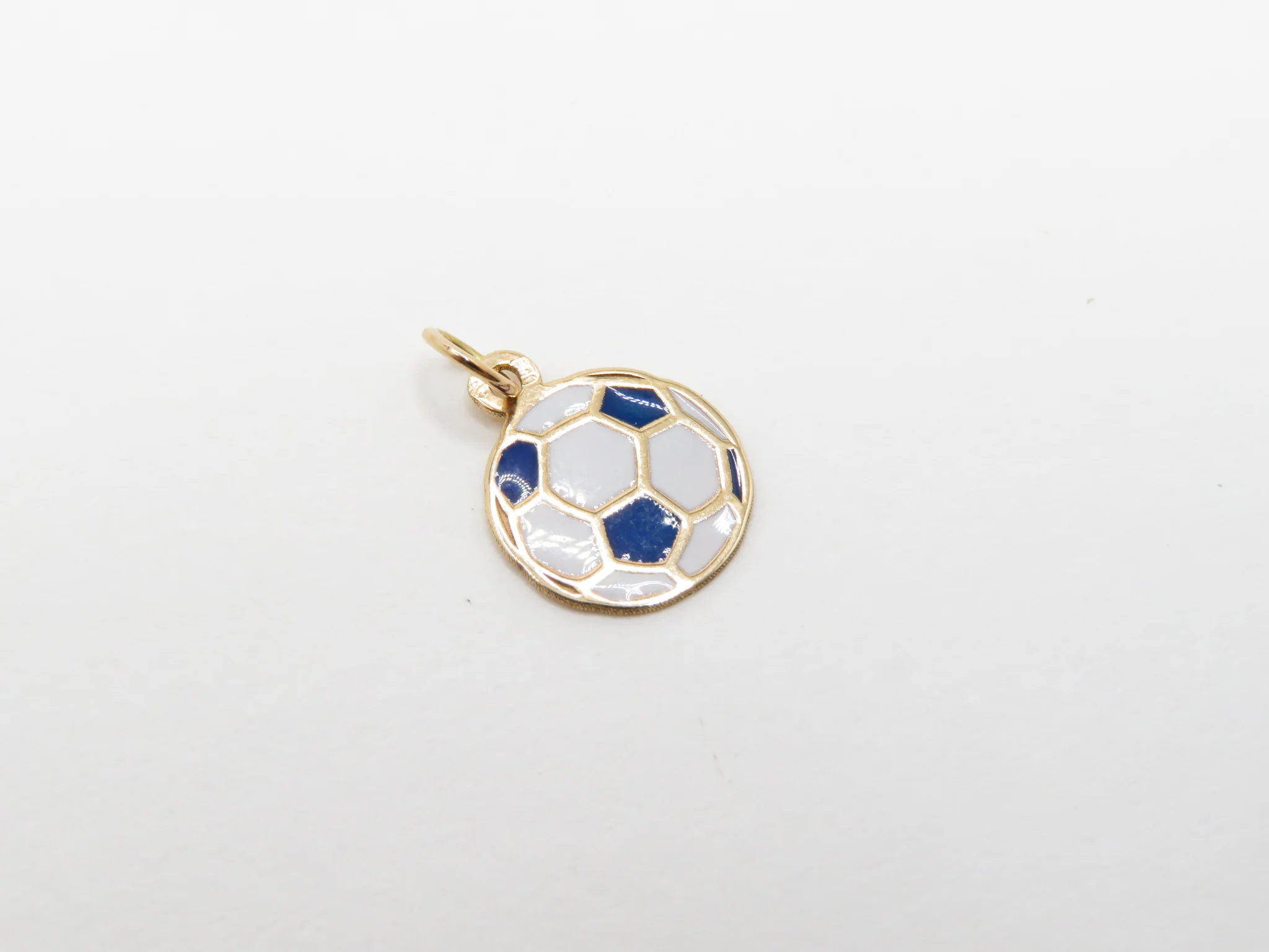 19.25k Yellow Gold Enamel Soccer Ball - Image 6