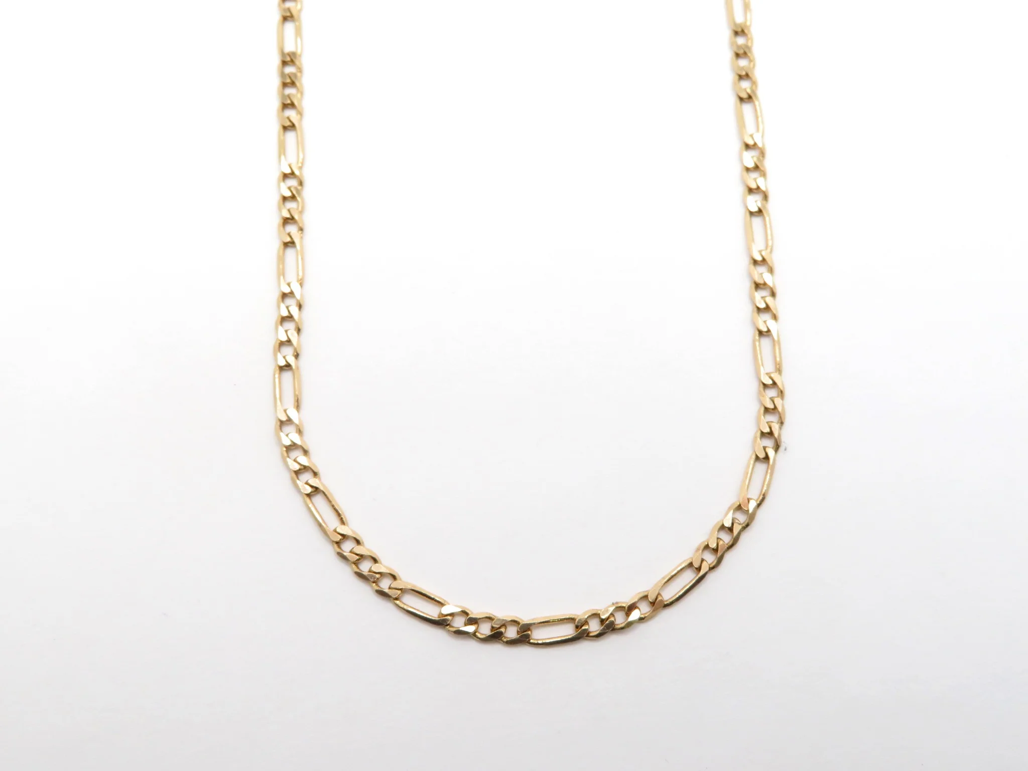 19.25k Yellow Gold Traditional Figaro Chain