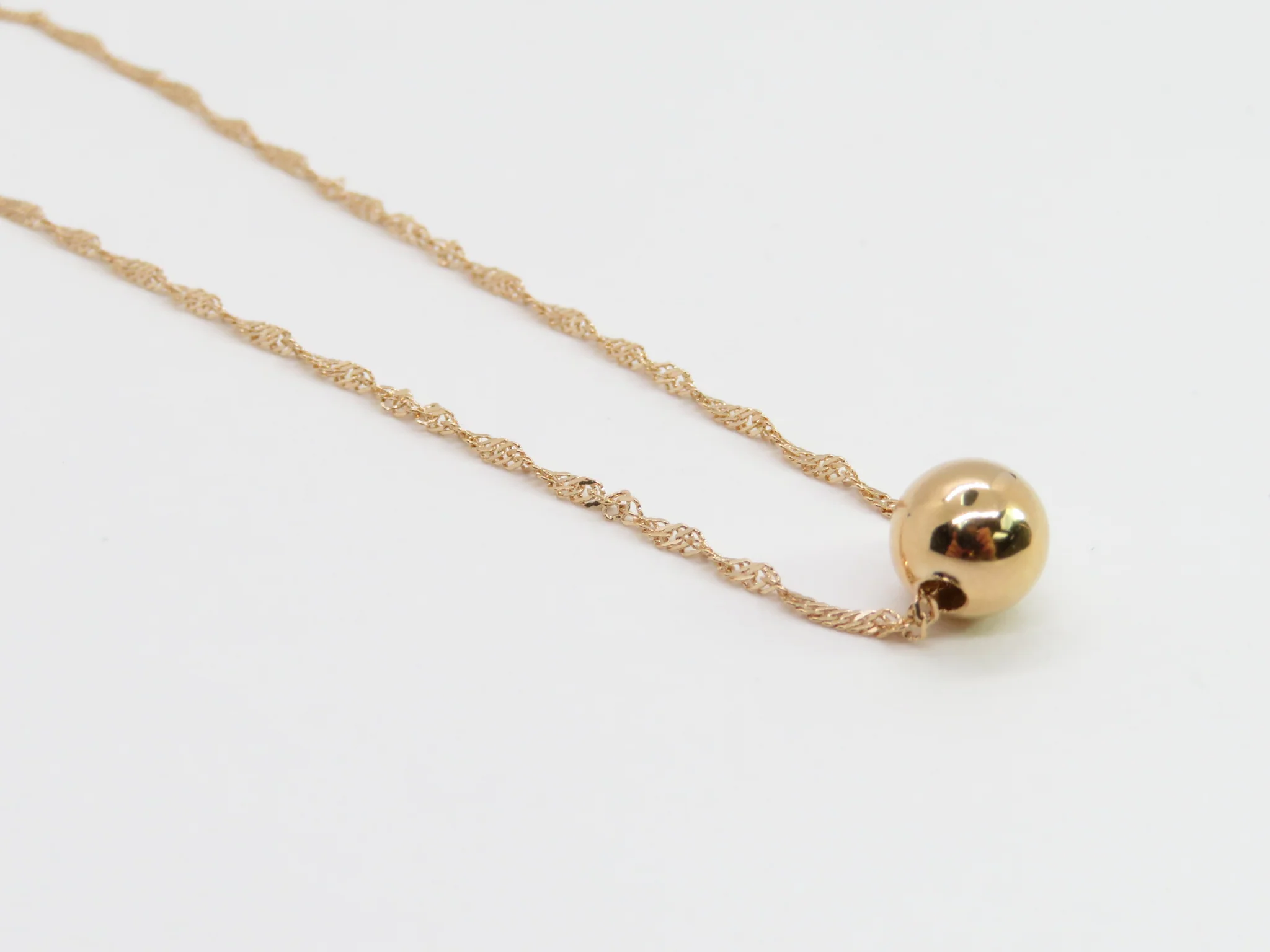 19.25k Yellow Gold Floating Bead Necklace - Image 6