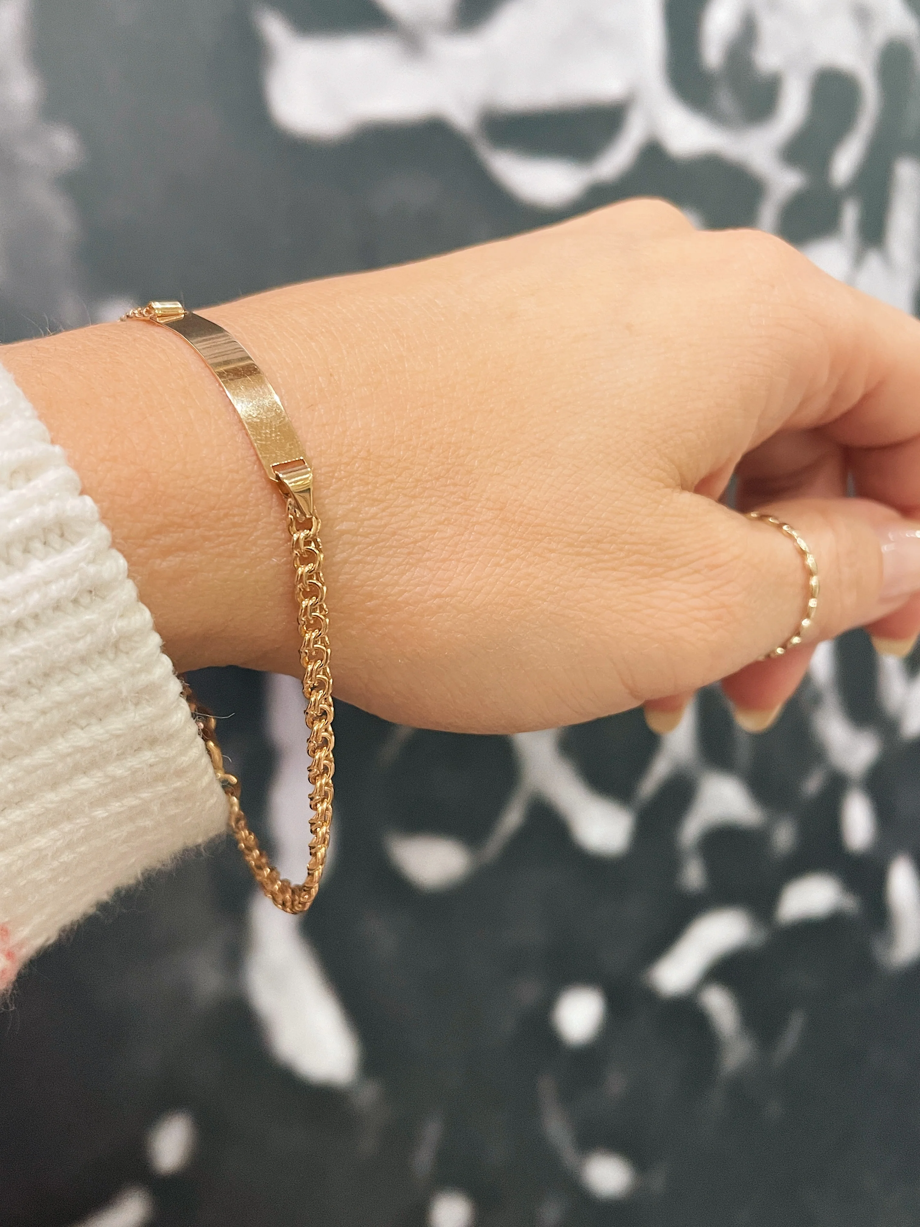19.25k Yellow Gold Adult Frizo ID Bracelet - Image 6