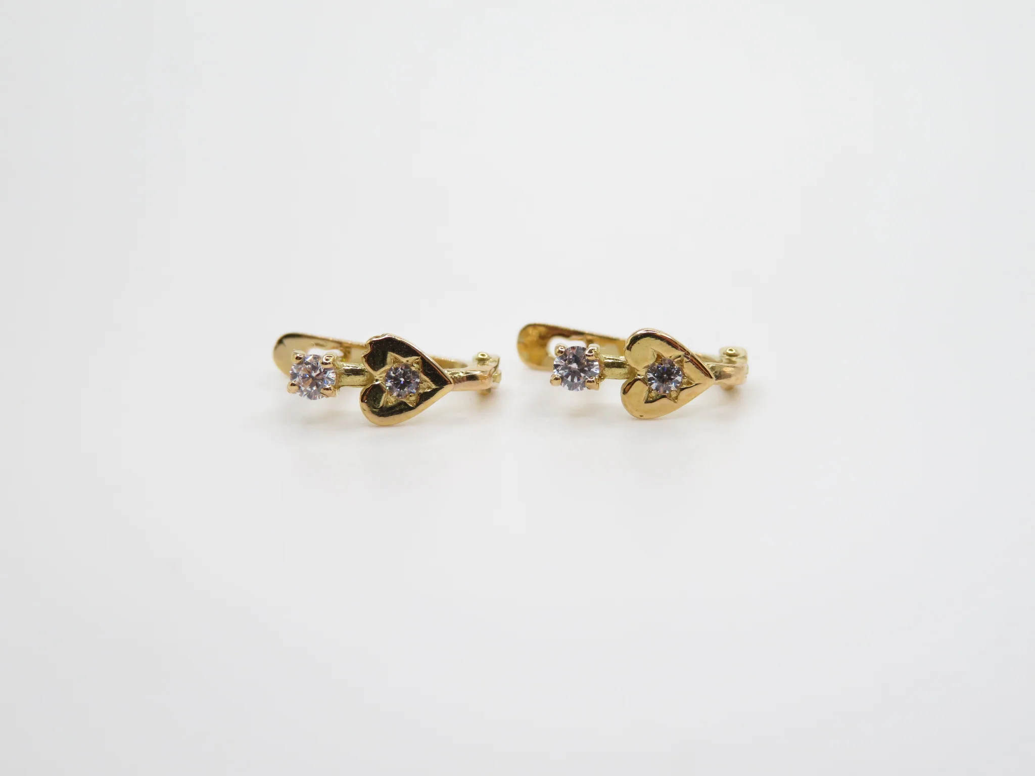 19.25k Heart and Star Children's Earrings