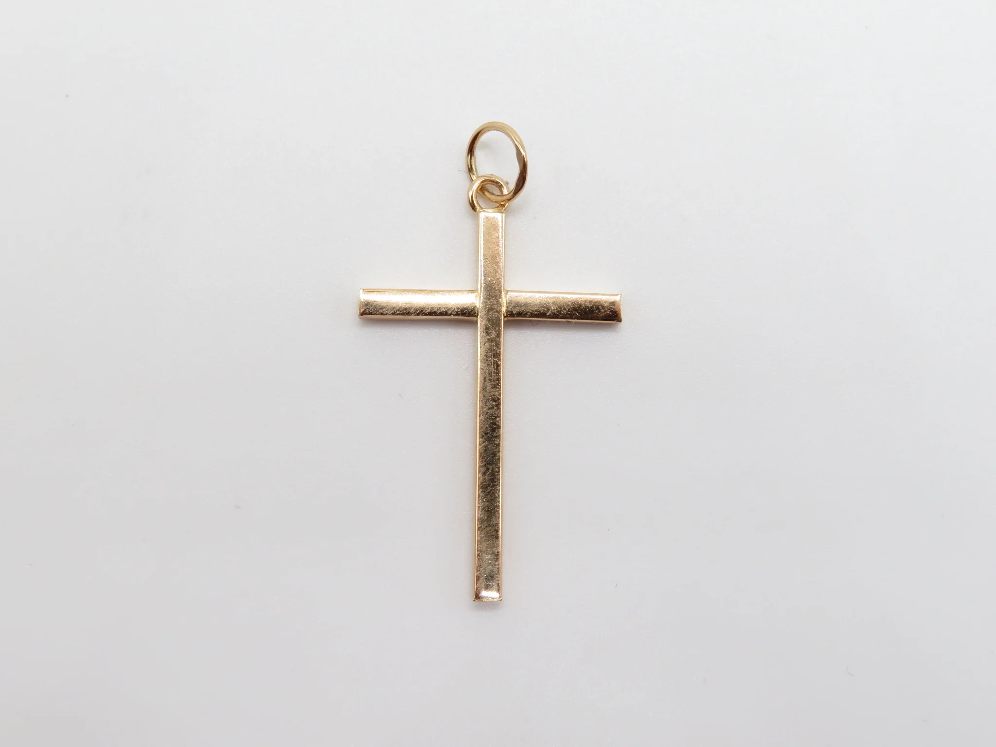 19.25k Yellow Gold Hollow Traditional Squared Cross - Image 6