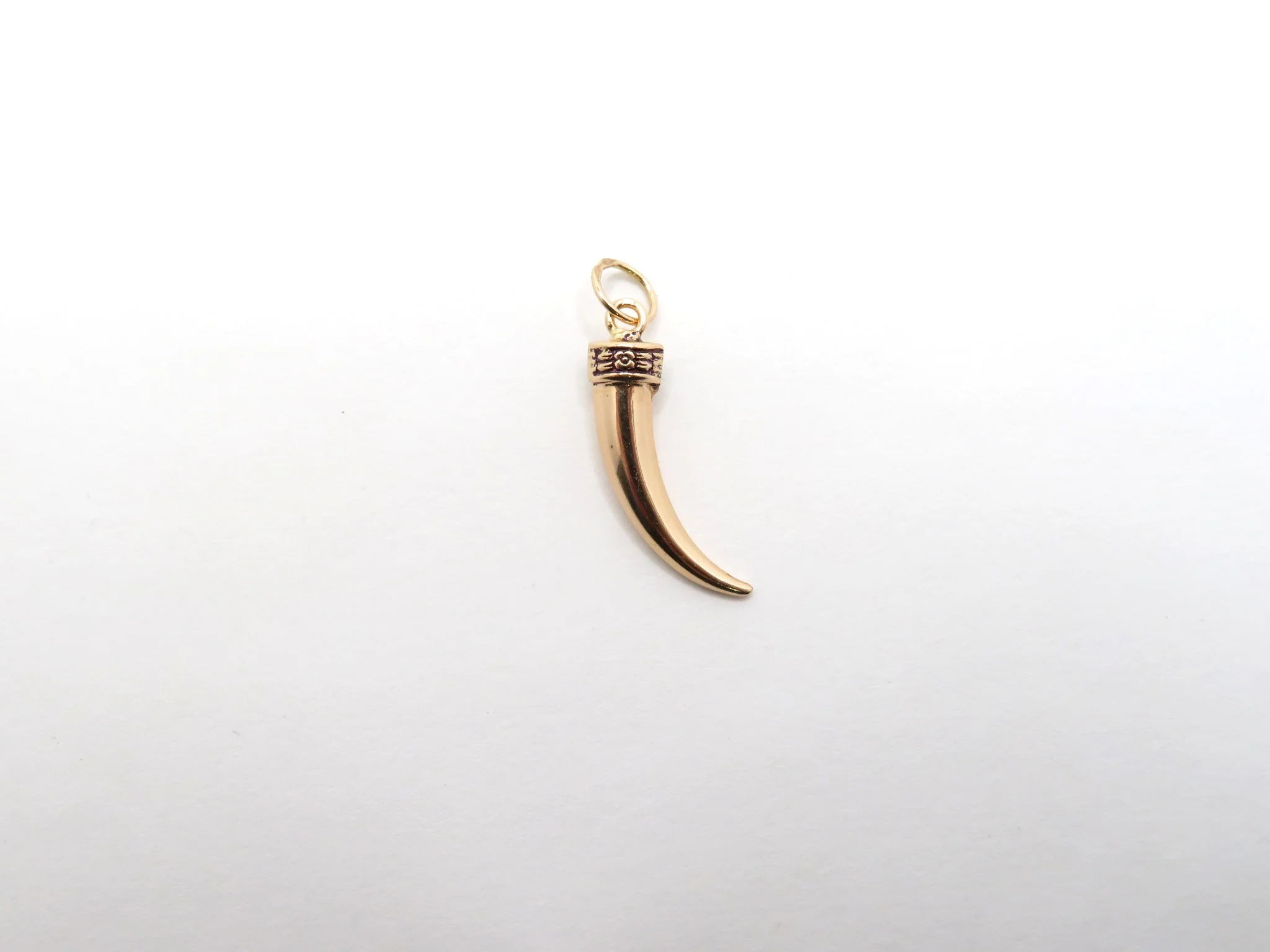 19.25k Yellow Gold Horn Pendant - Image 7