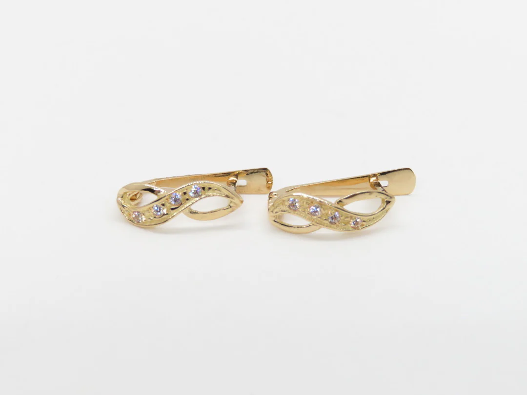 19.25k Yellow Gold Infinity Earrings
