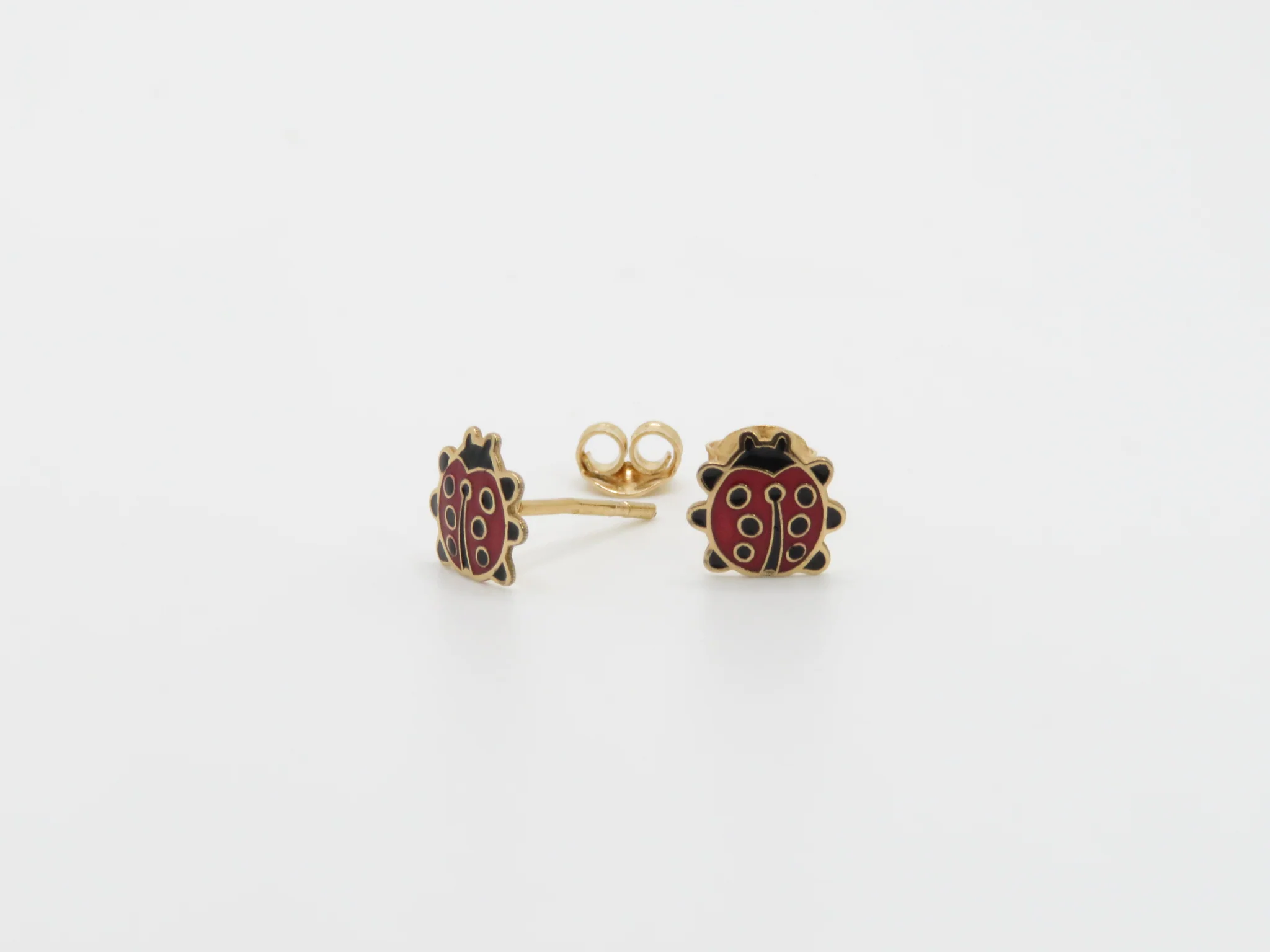 19.25k Yellow Gold Ladybug Studs - Image 4