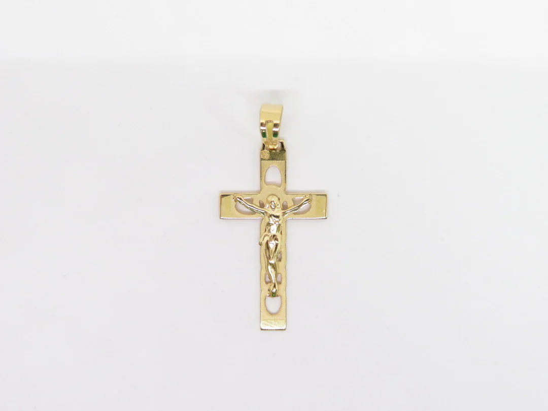 19.25k Matte Link Crucifix