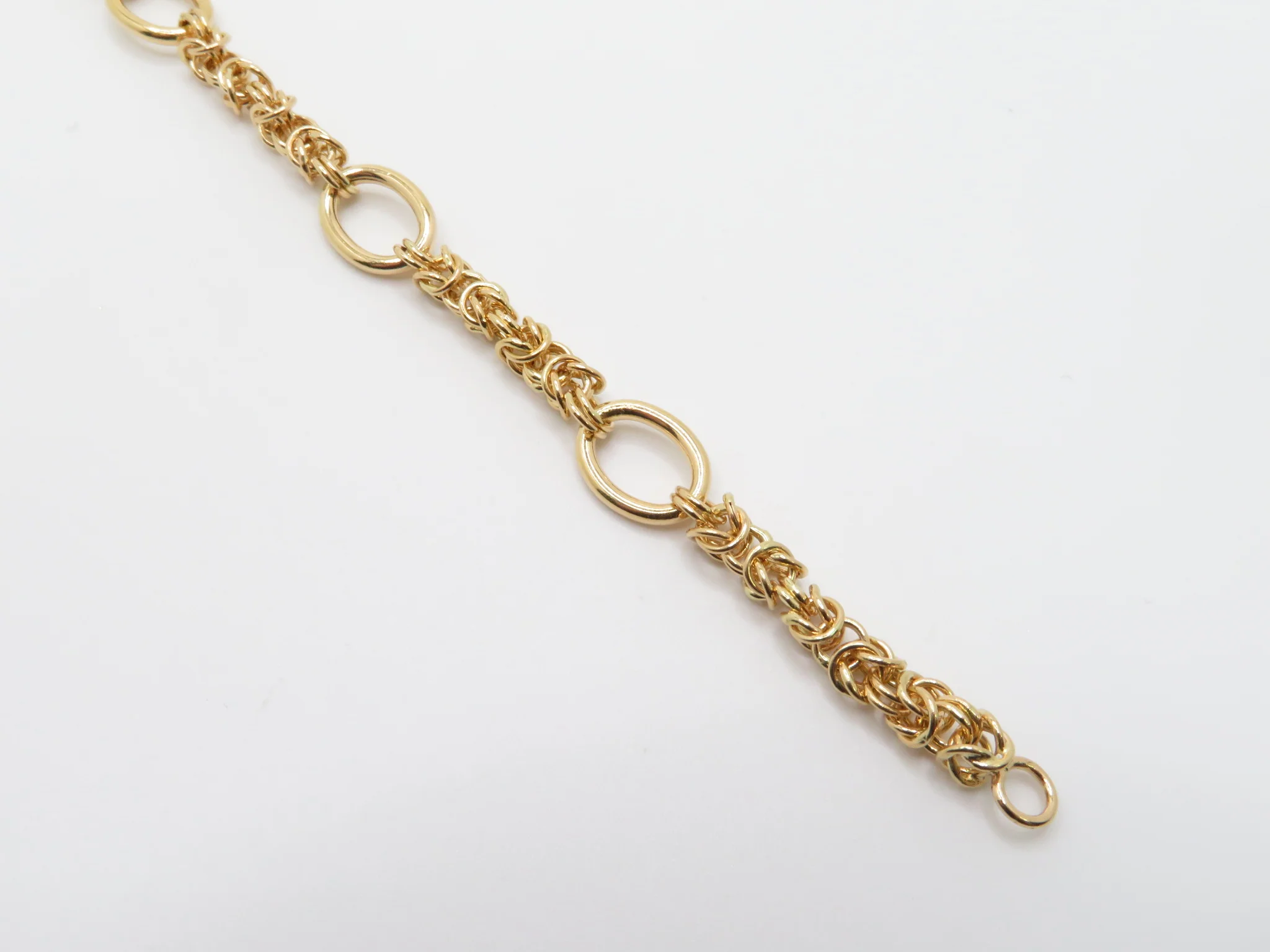 19.25k Yellow Gold Mesh & Oval Link Bracelet - Image 4