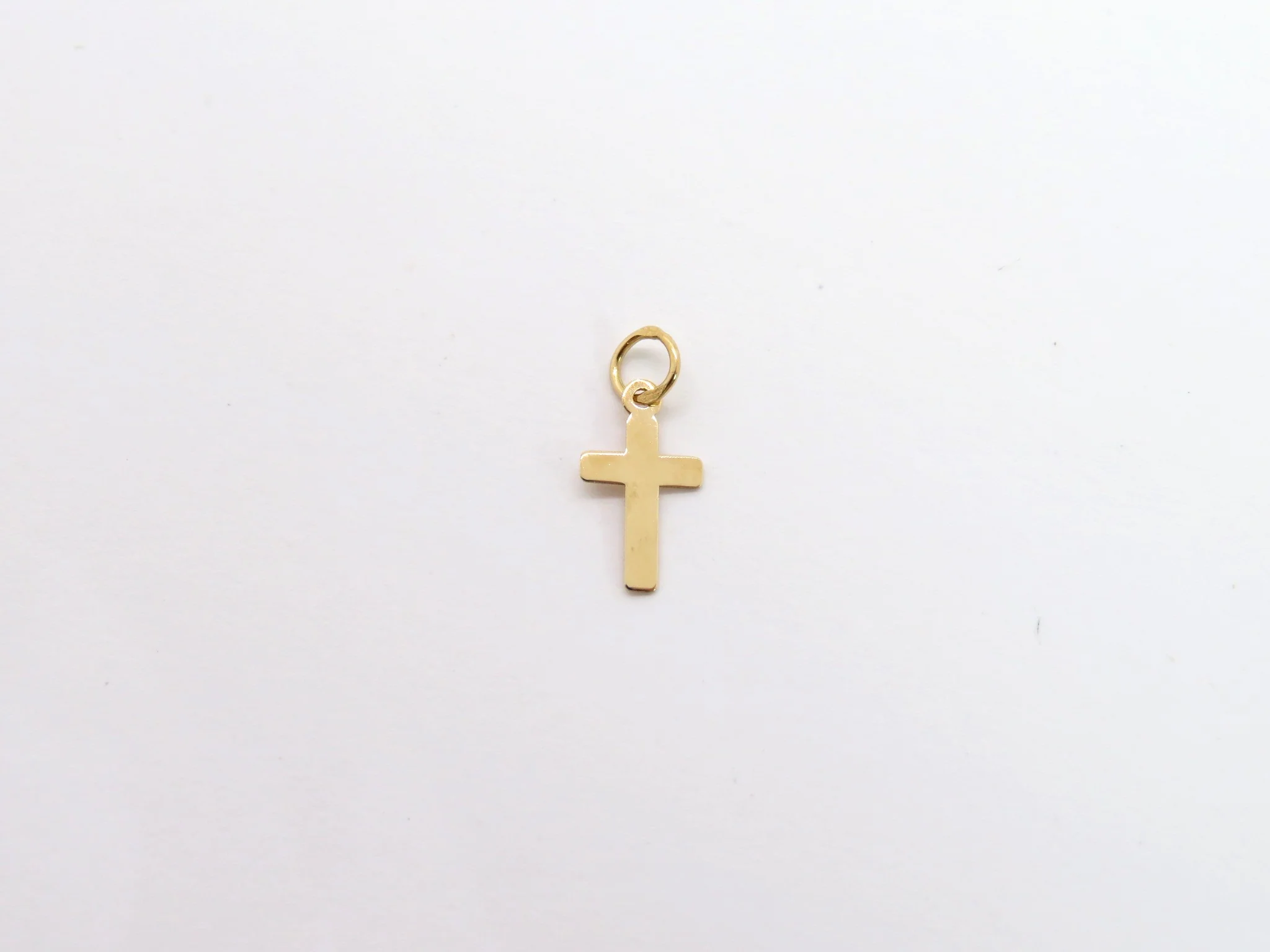 19.25k Yellow Gold Mini Flat Cross - Image 3
