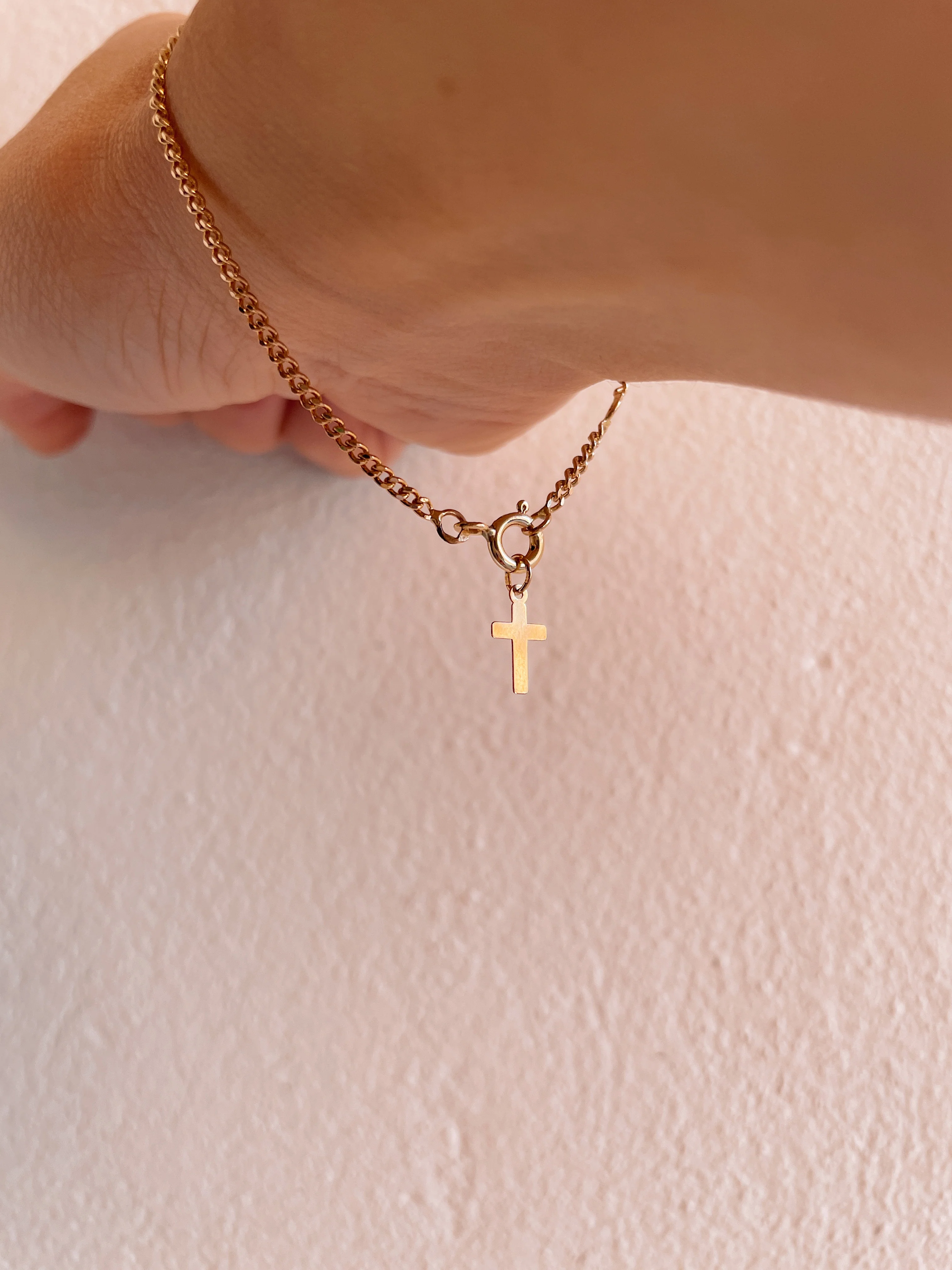 19.25k Yellow Gold Mini Flat Cross - Image 4