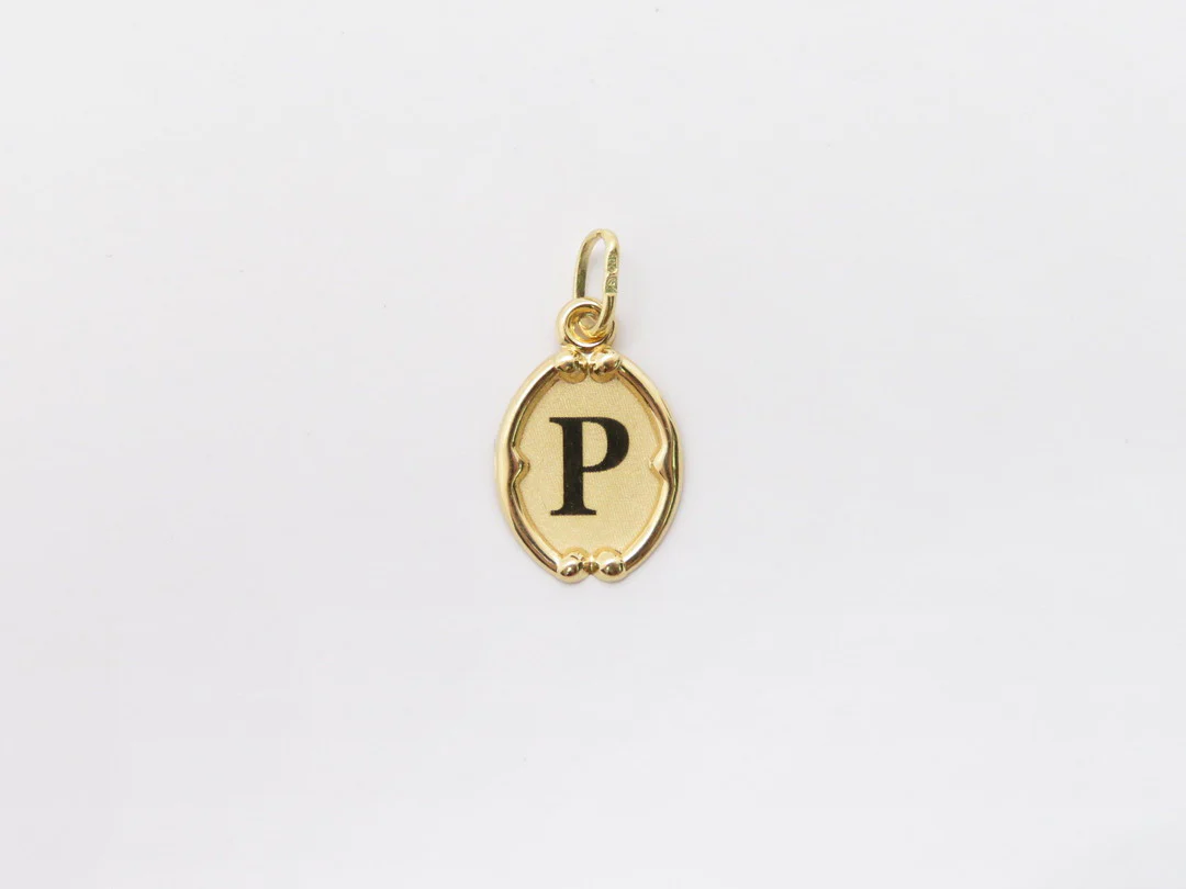19.25k Oval Trimmed Initial Pendant - Image 19