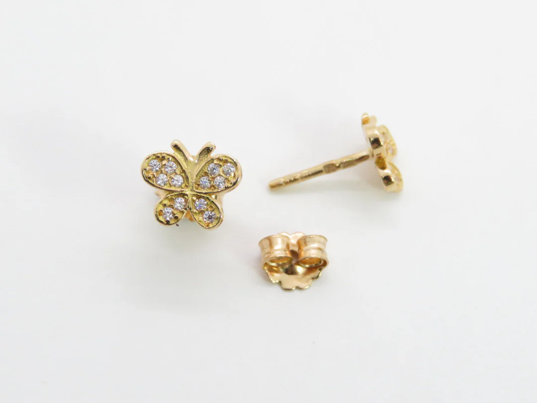 19.25k Yellow Gold Butterfly Studs