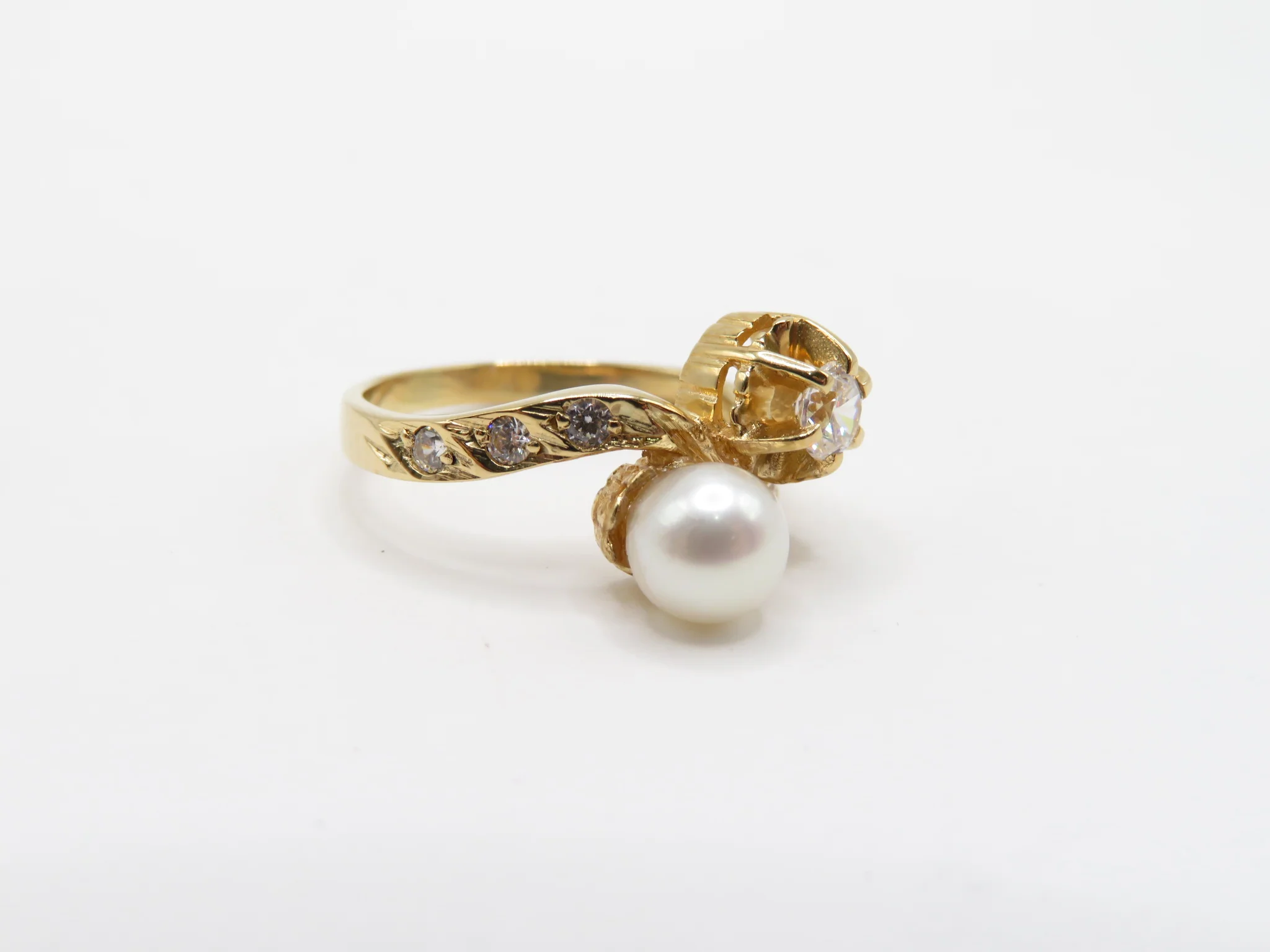 19.25k Yellow Gold Toi et Moi Ring - Image 3