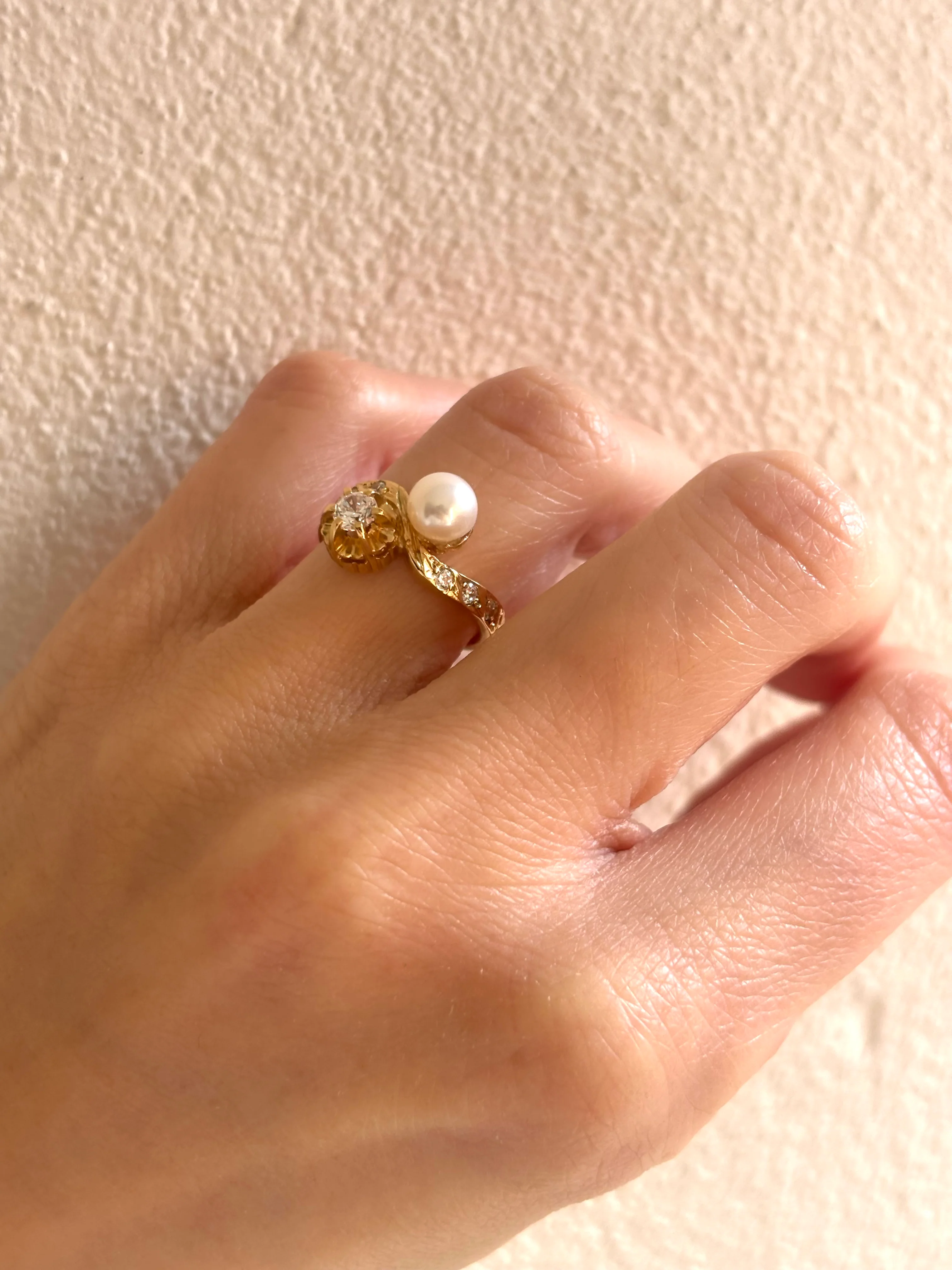19.25k Yellow Gold Toi et Moi Ring - Image 4