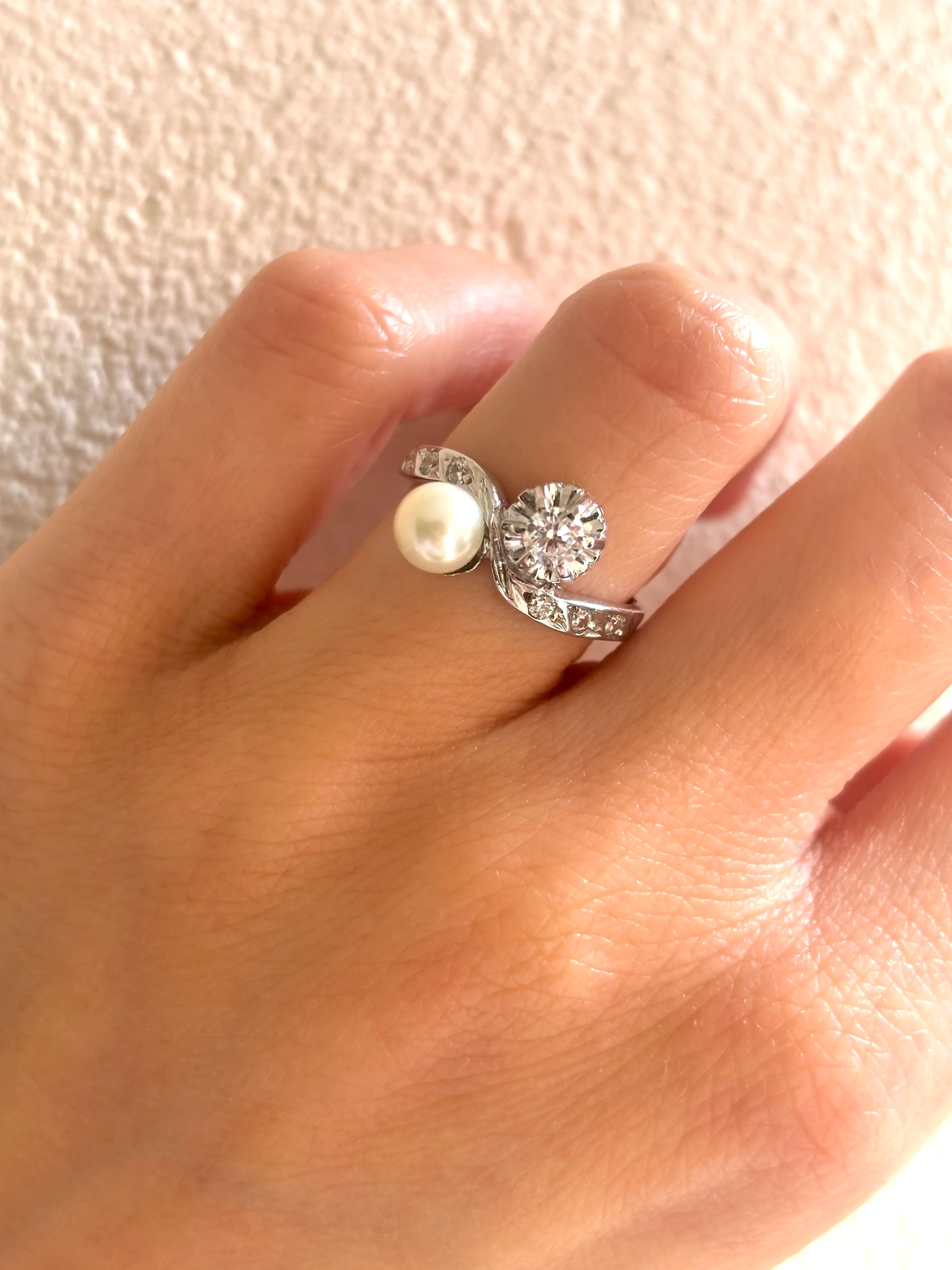 19.25k Yellow Gold Toi et Moi Ring - Image 7