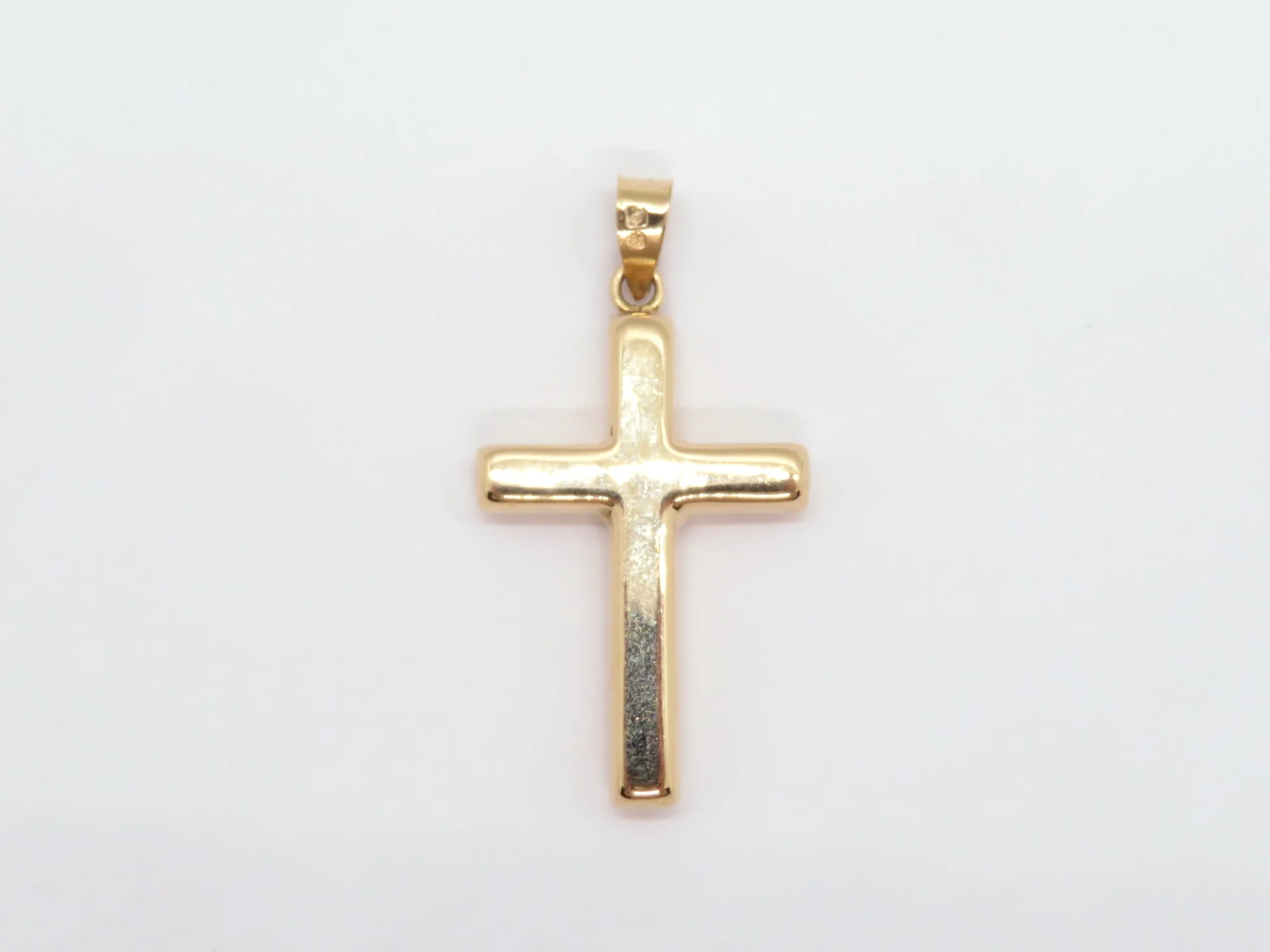 19.25k Yellow Gold Puffy Cross Pendant - Image 11