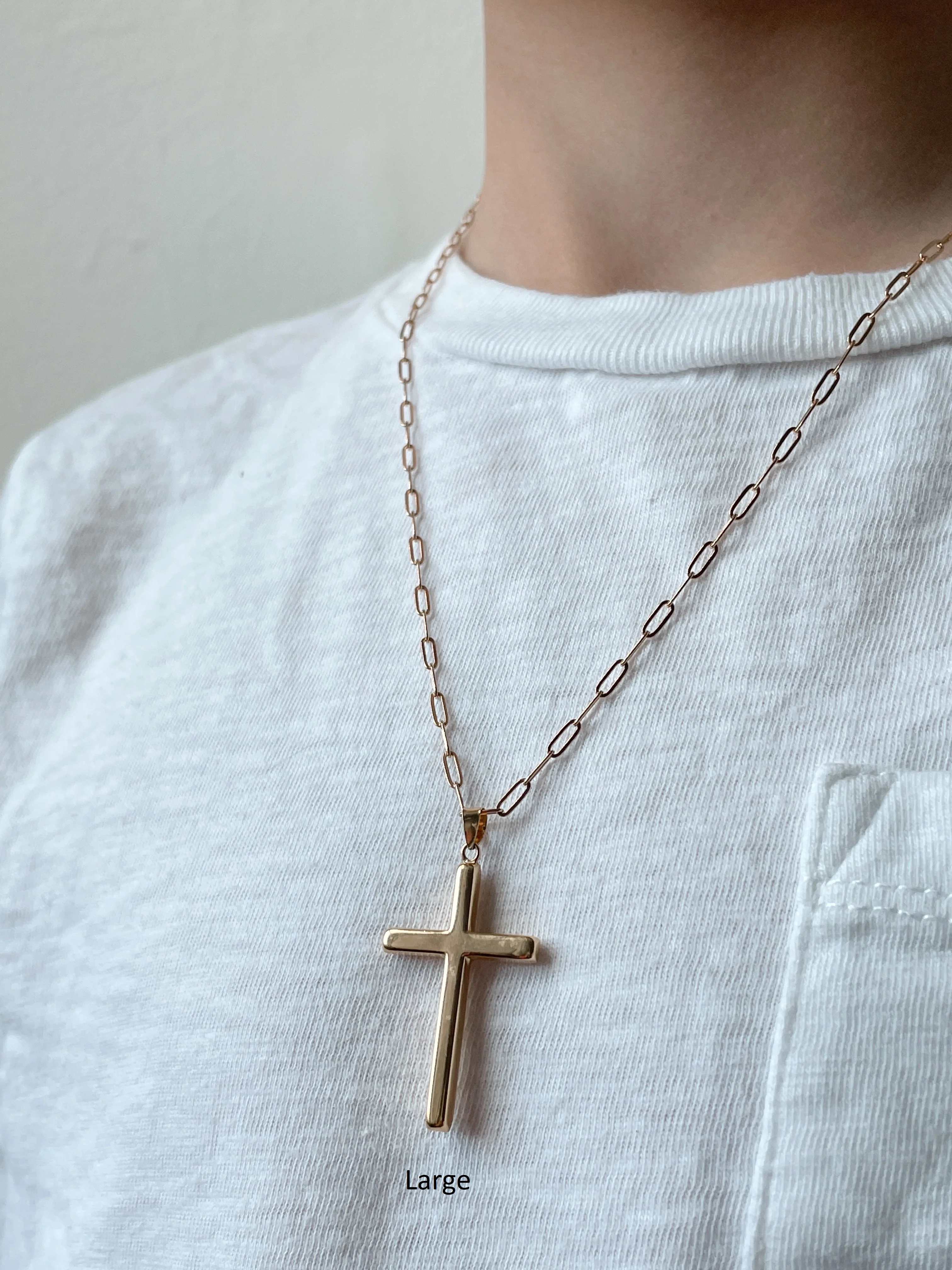 19.25k Yellow Gold Puffy Cross Pendant - Image 13