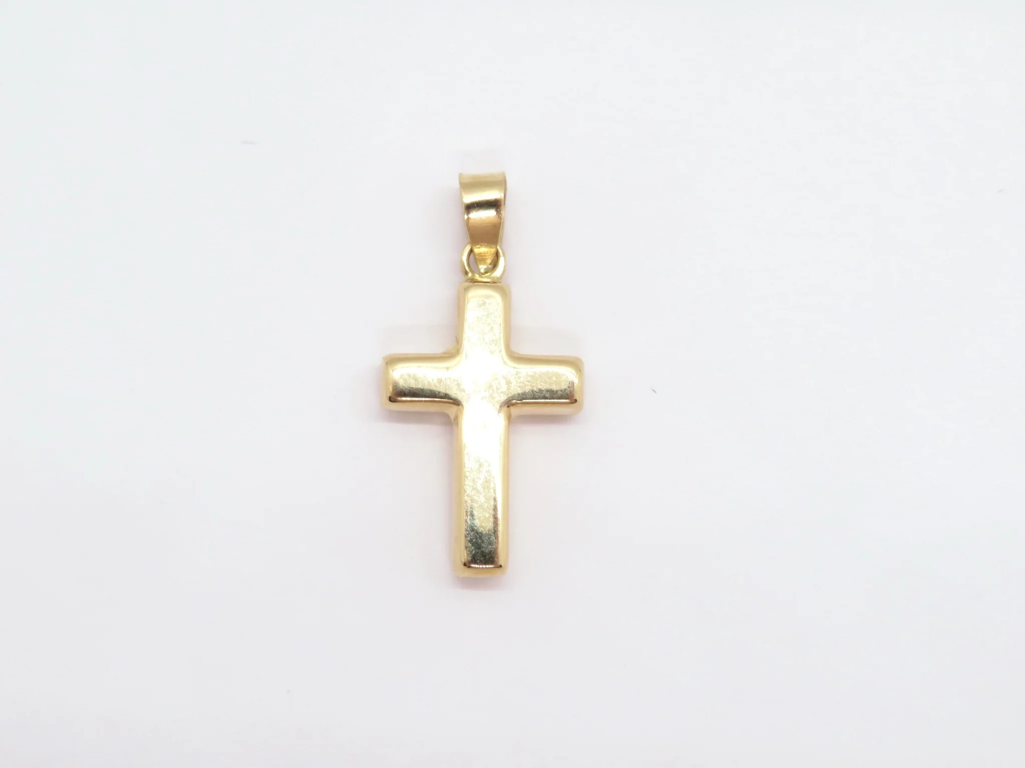 19.25k Yellow Gold Puffy Cross Pendant - Image 8