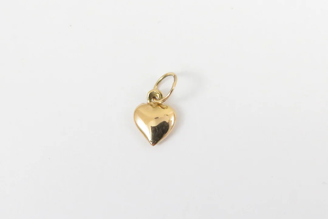 19.25k Yellow Gold Puffy Heart Charm