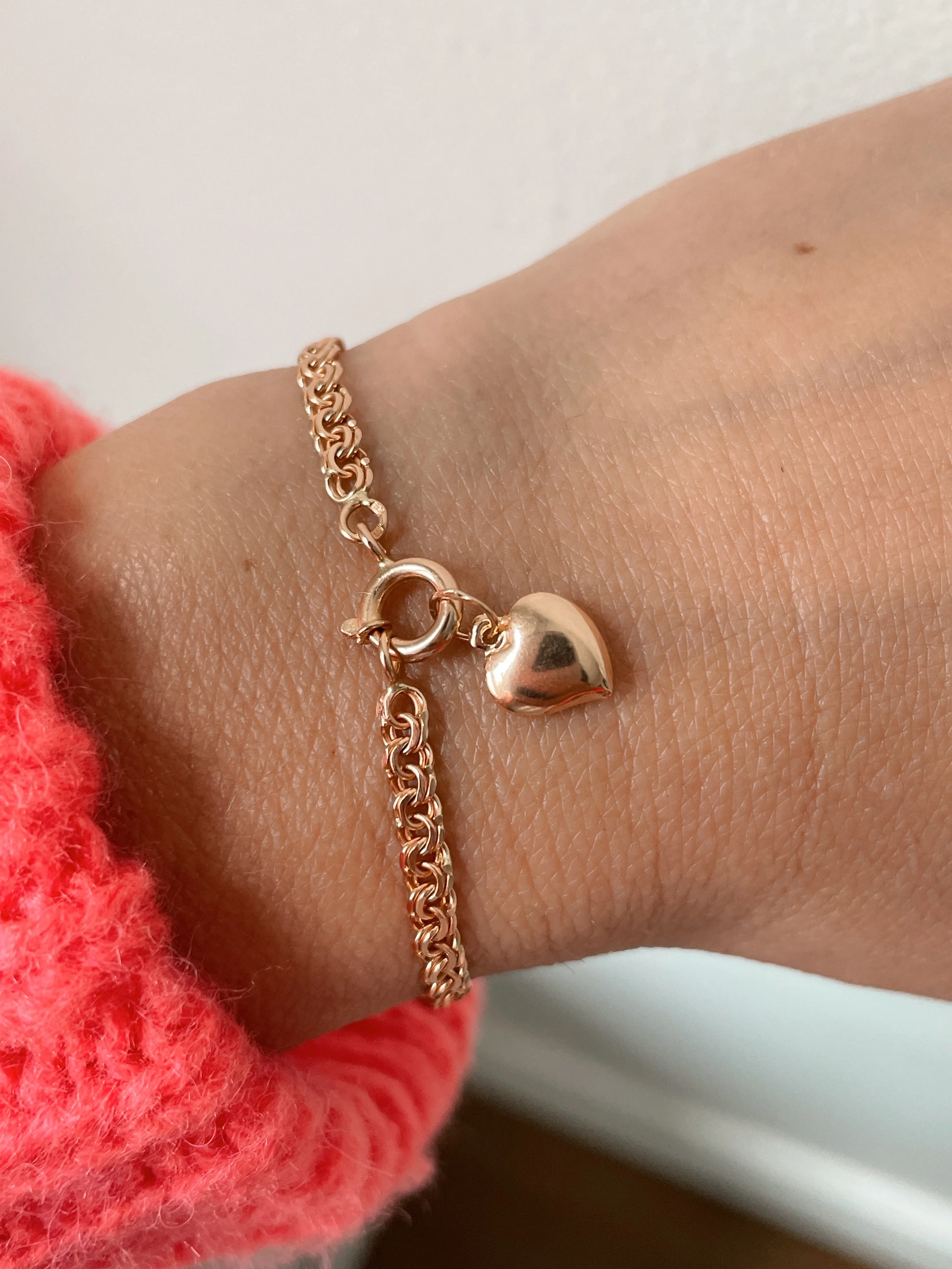 19.25k Yellow Gold Puffy Heart Charm - Image 2