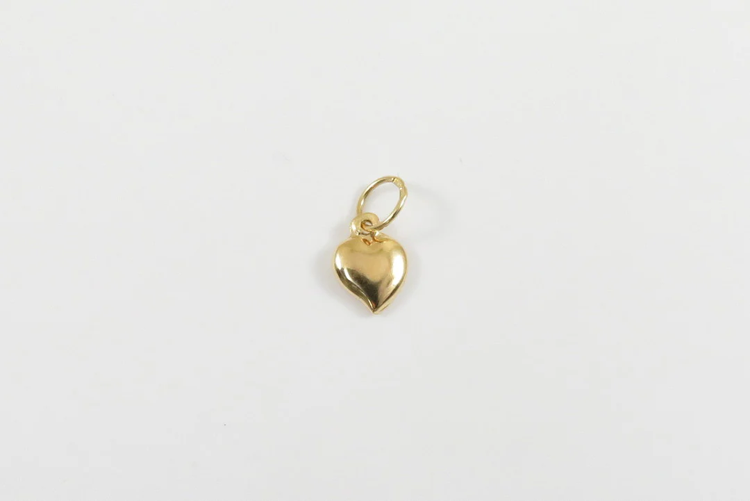 19.25k Yellow Gold Puffy Heart Charm - Image 3