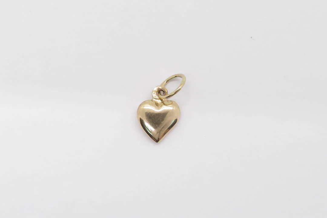 19.25k Yellow Gold Puffy Heart Charm - Image 6