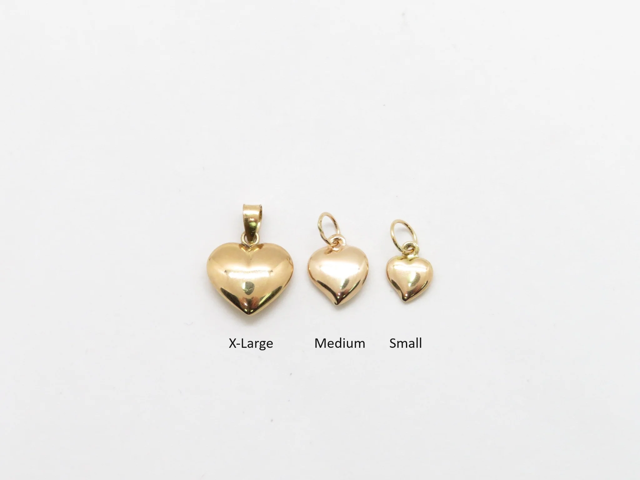 19.25k Yellow Gold Puffy Heart Charm - Image 7