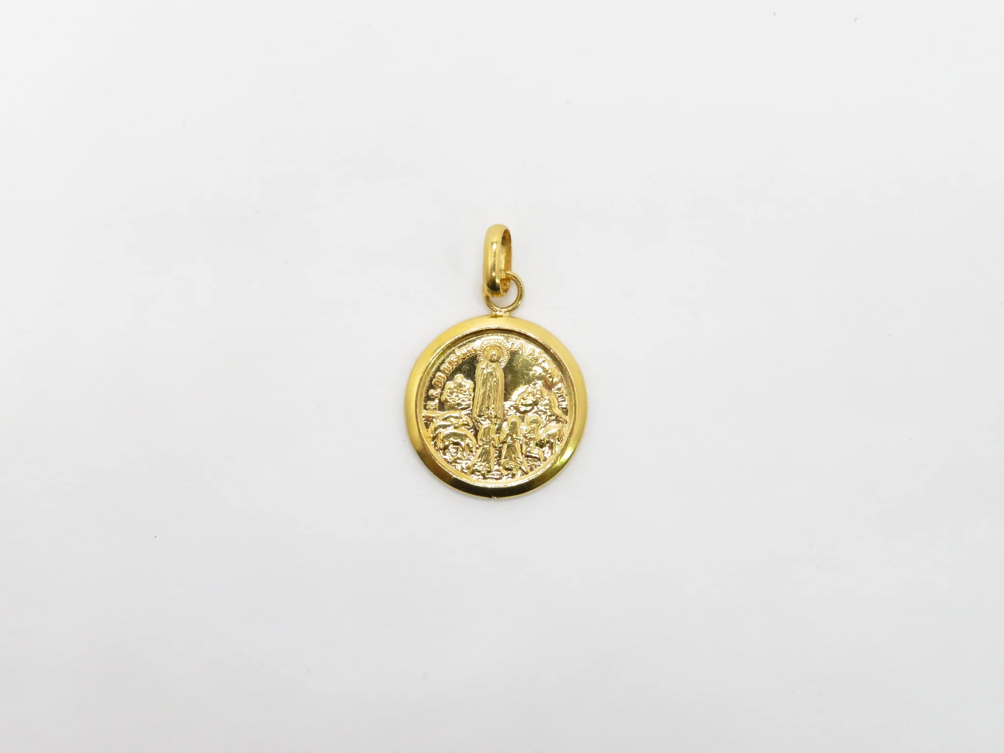 19.25k Yellow Gold Round Fatima Medal - Image 3