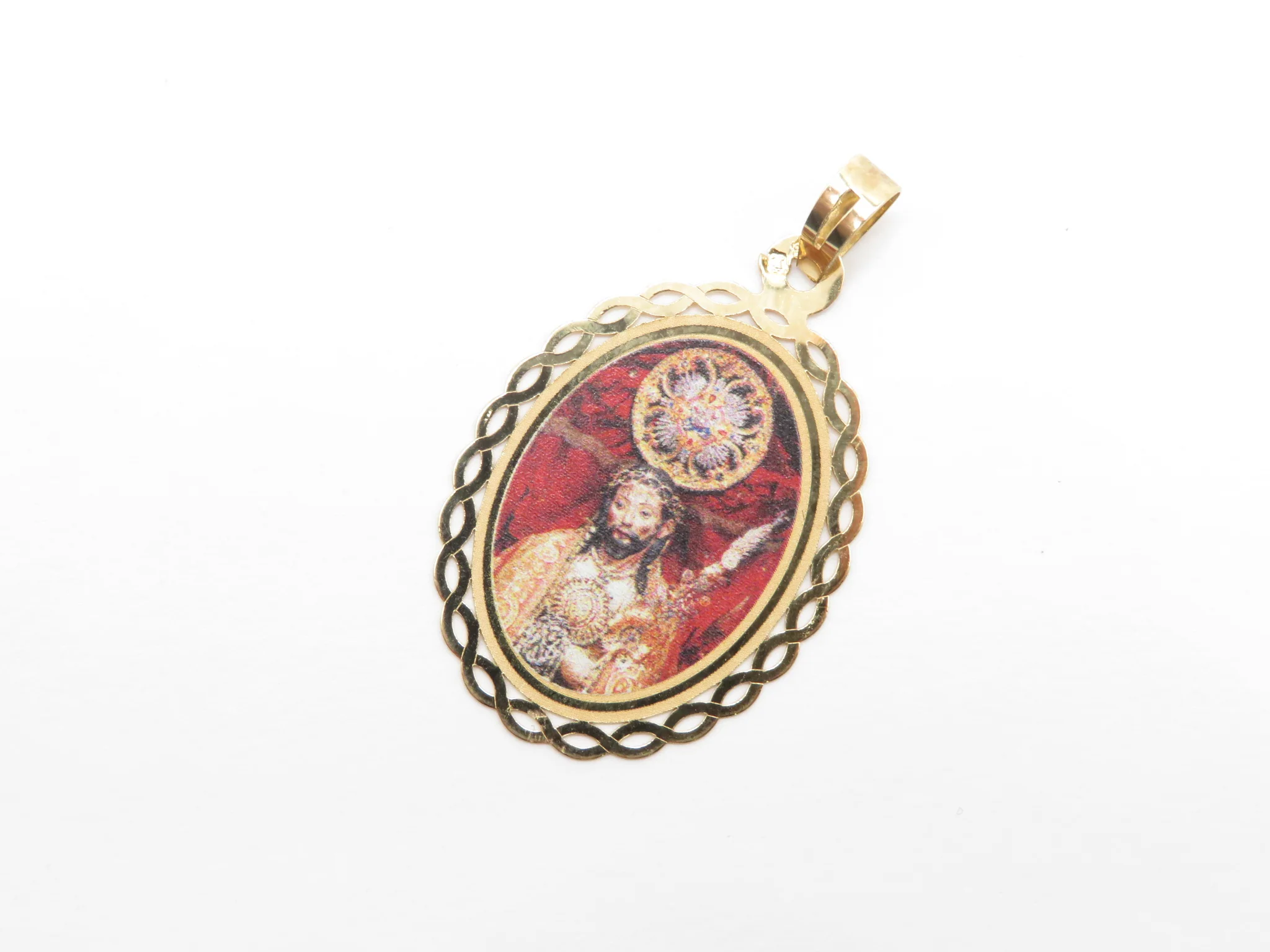 19.25k Yellow Gold Senhor Santo Cristo Pendant