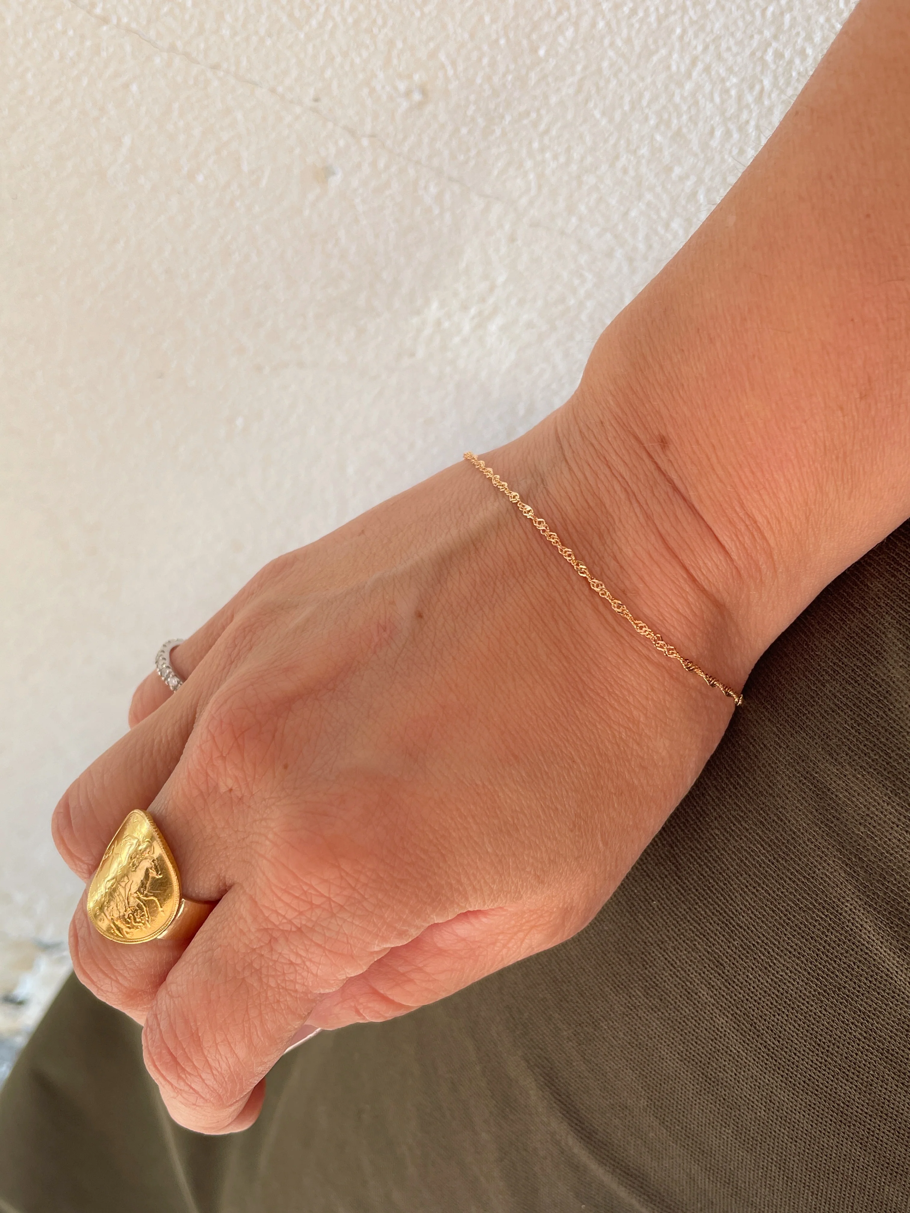 19.25k Yellow Gold Singapore Bracelet - Image 4