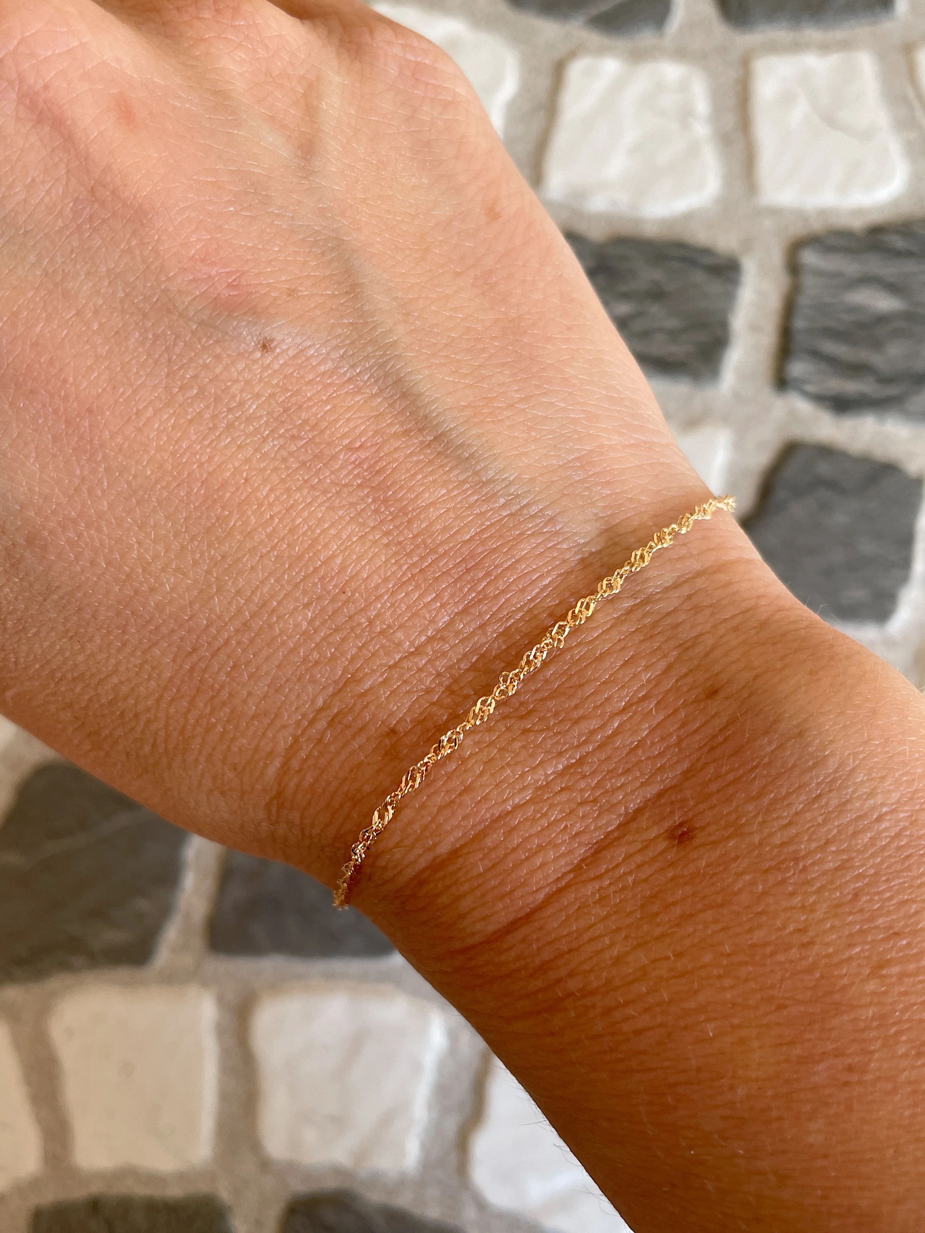 19.25k Yellow Gold Singapore Bracelet - Image 6
