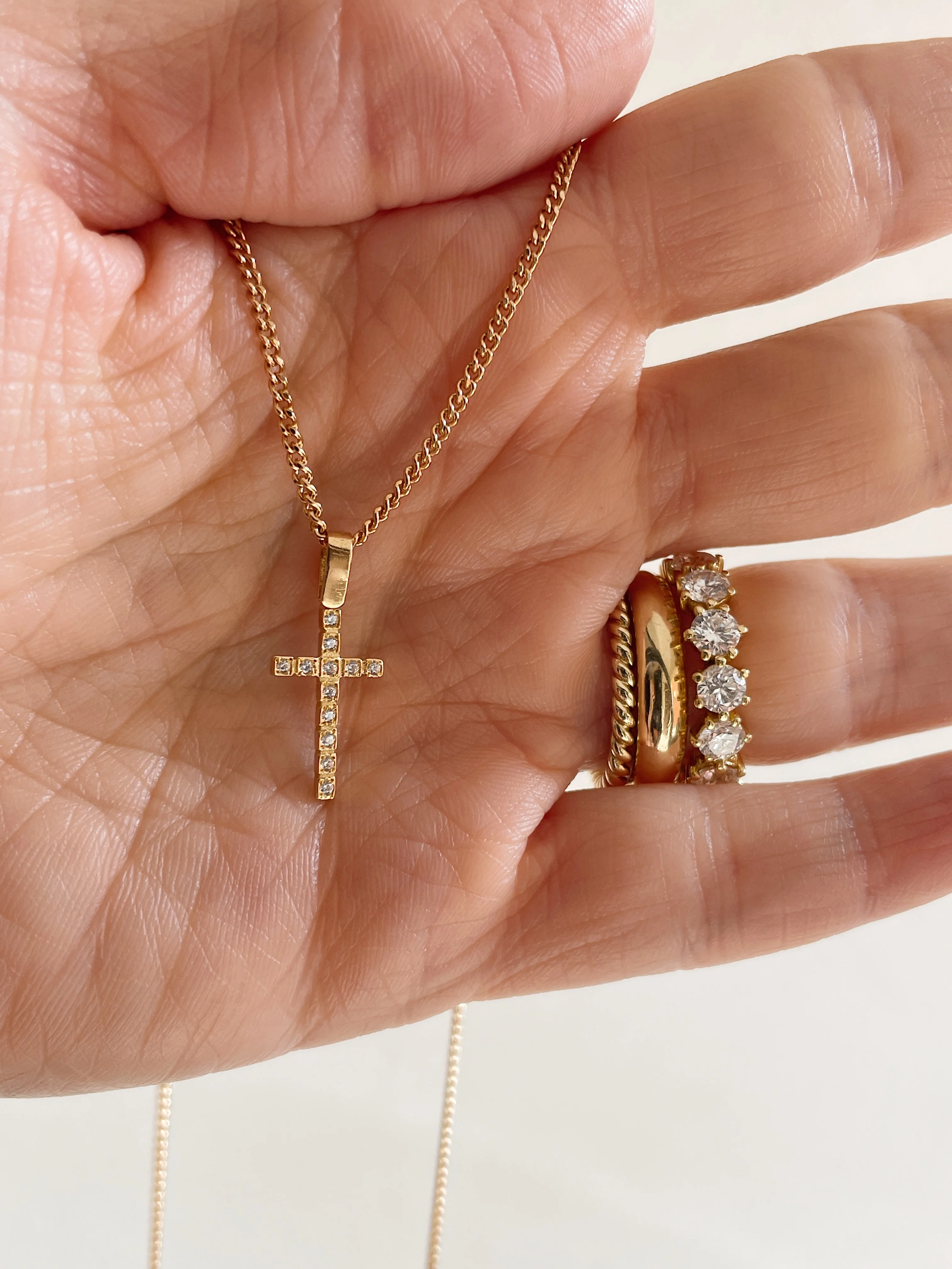 19.25k Yellow Gold Paver Cross - Image 6