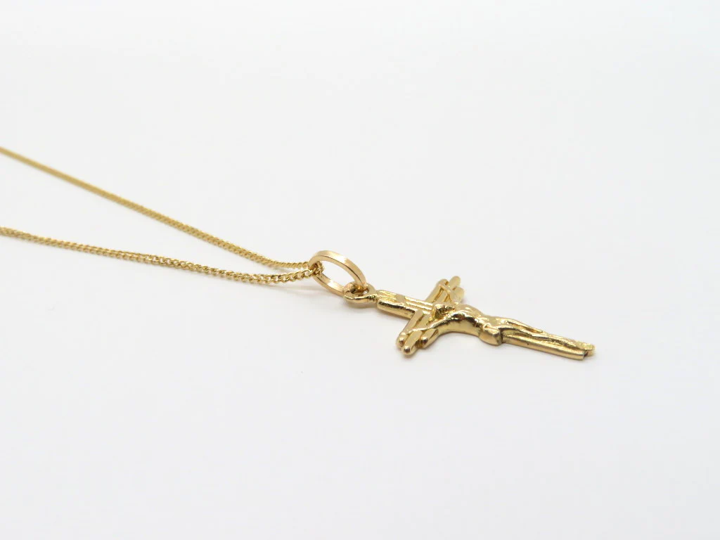 19.25k Yellow Gold Lined Cross - Image 6
