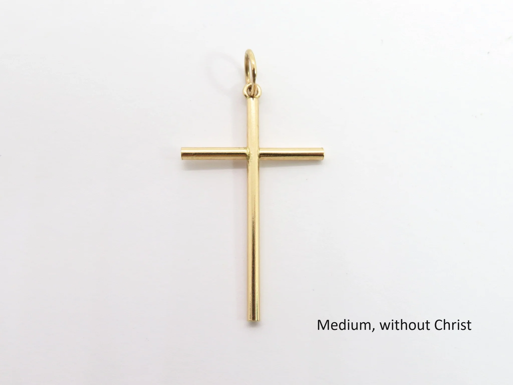 19.25k Yellow Gold Solid Traditional Rounded Cross - Image 4