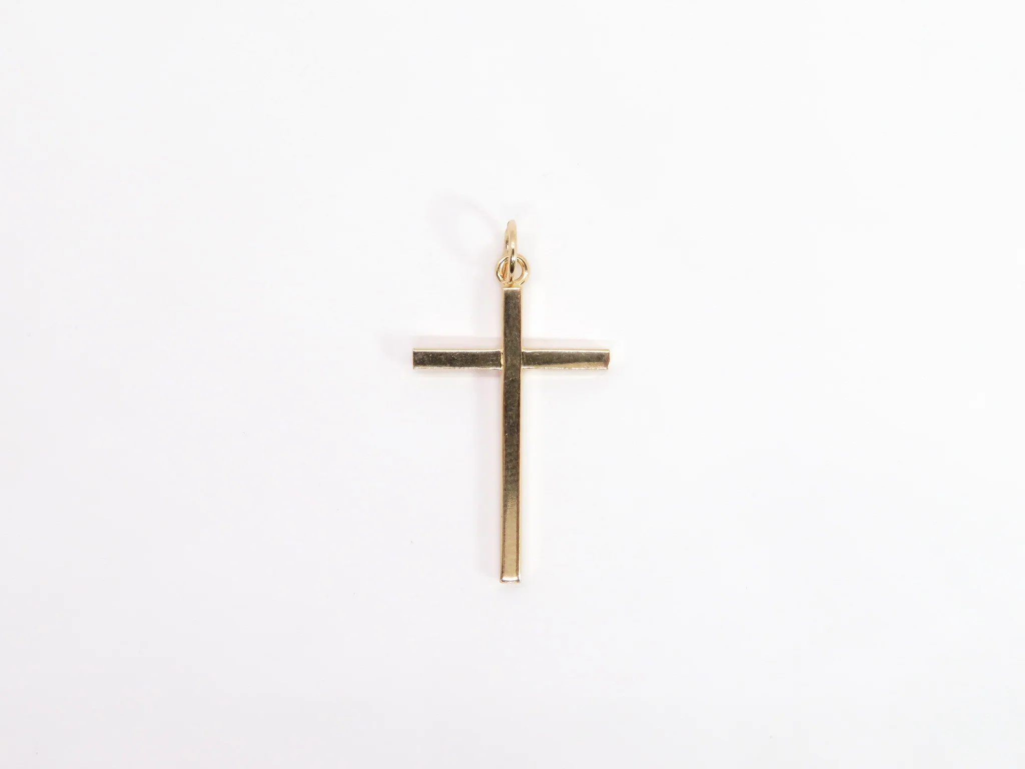 19.25k Yellow Gold Solid Traditional Squared Cross - Image 3