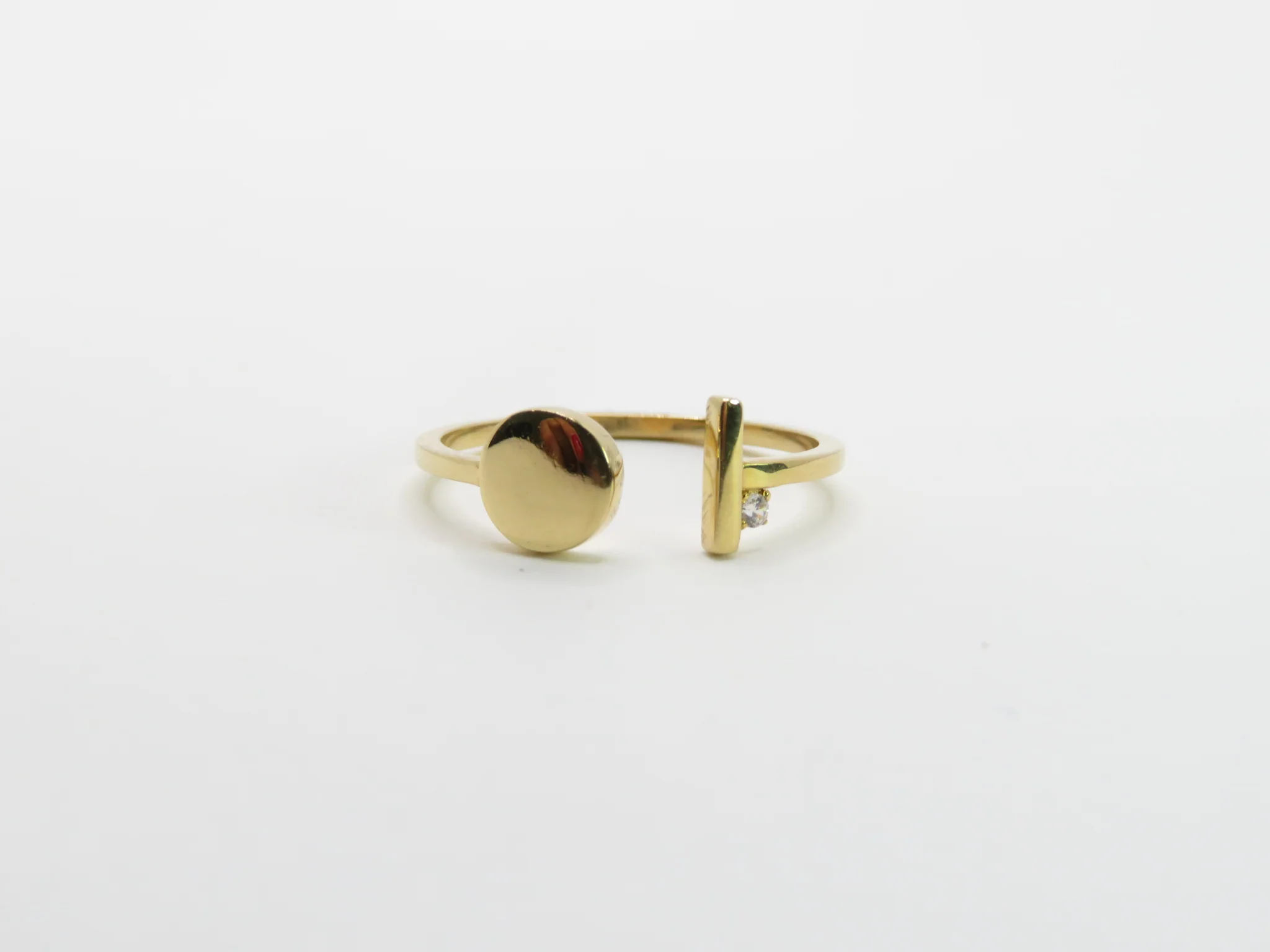 19.25k Yellow Gold Split Geometric Ring - Image 4