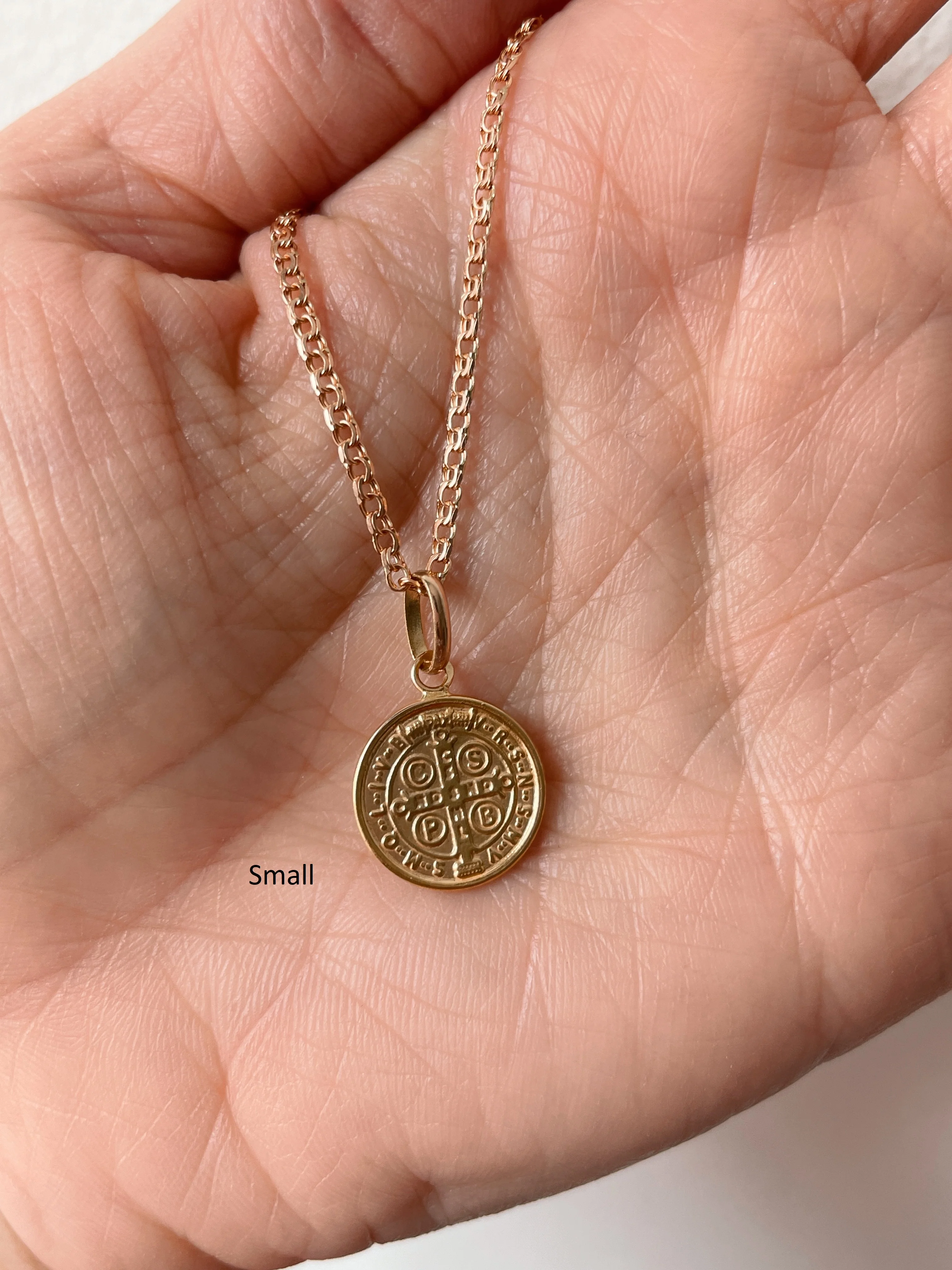 19.25k Yellow Gold St. Benedict Medal - Image 6