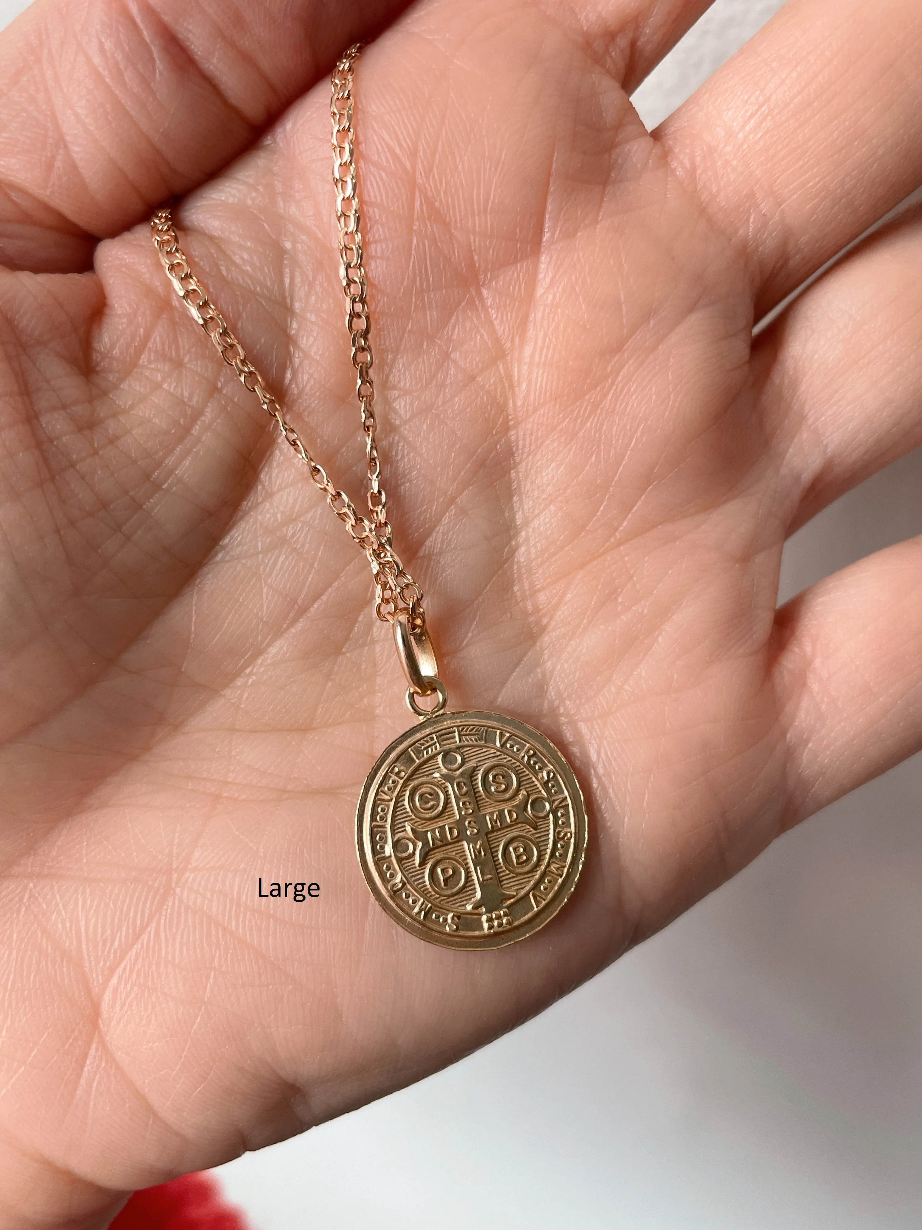 19.25k Yellow Gold St. Benedict Medal - Image 8