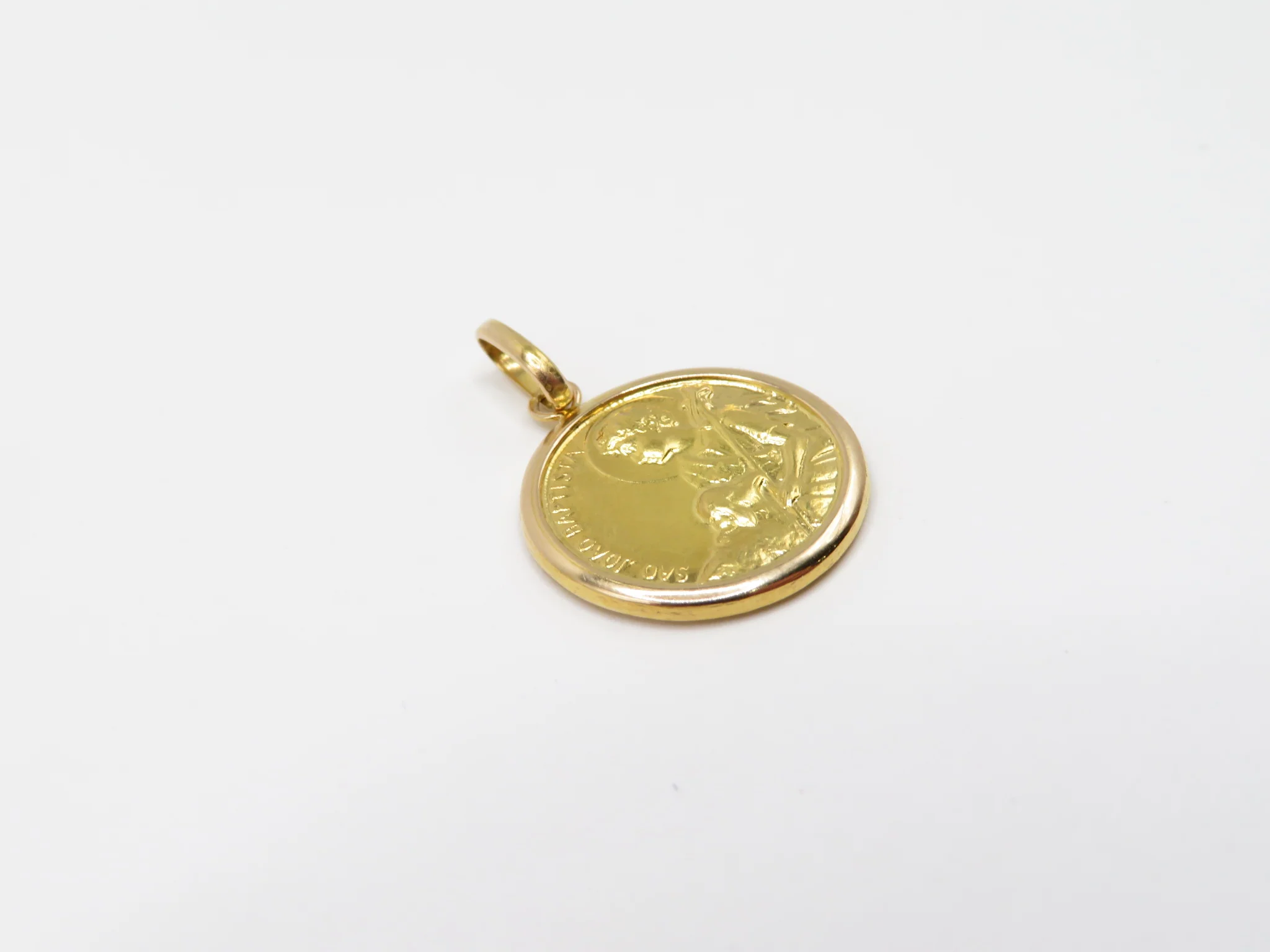 19.25k Yellow Gold St. John the Baptist Medal - Image 3