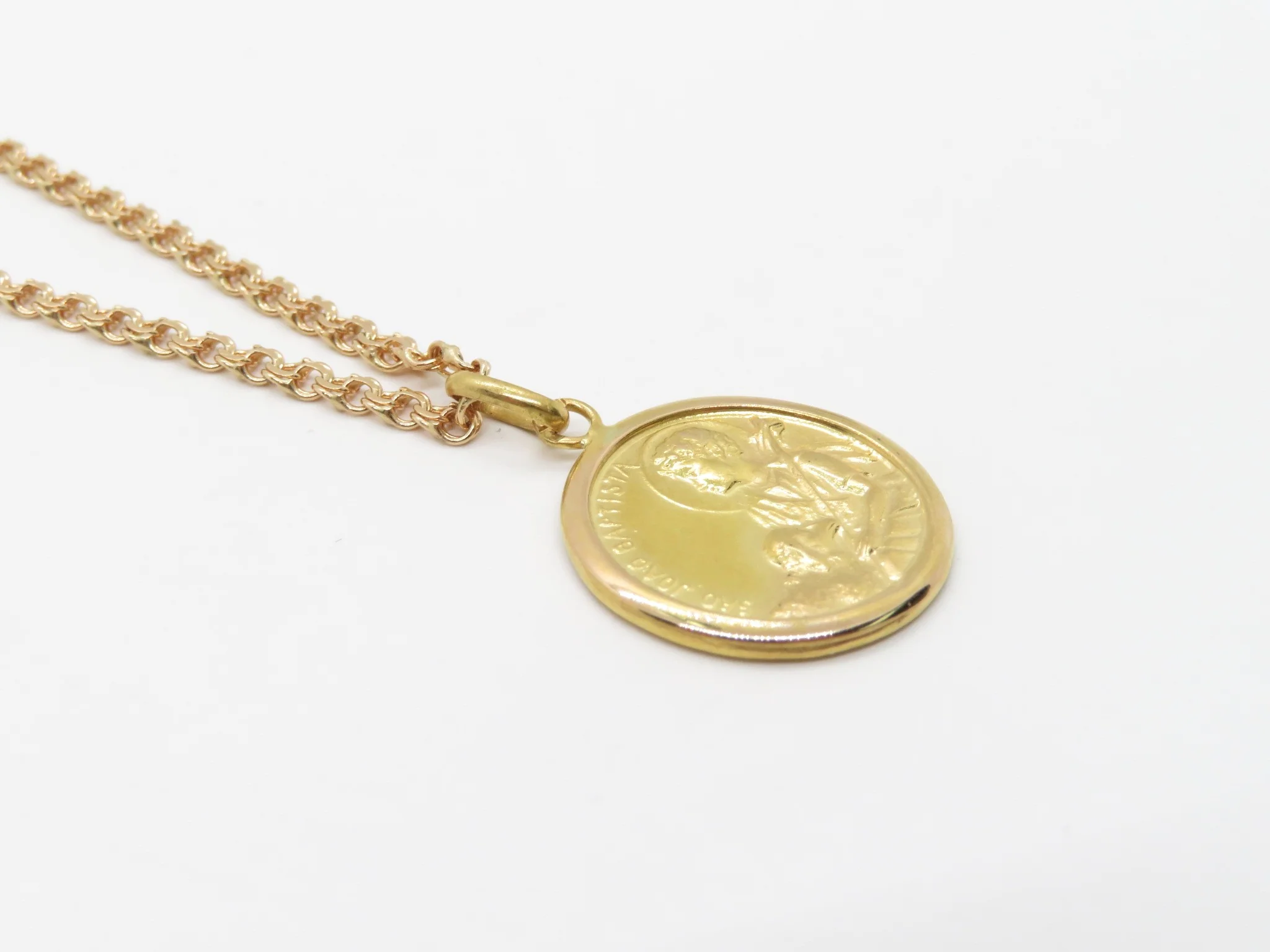 19.25k Yellow Gold St. John the Baptist Medal - Image 5