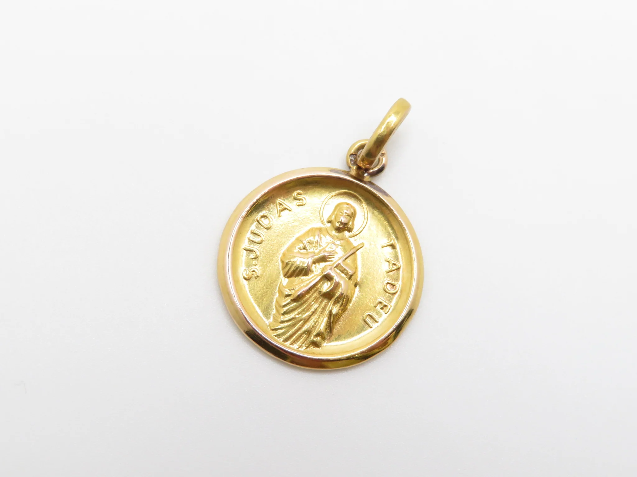 19.25k Yellow Gold St Jude Medal