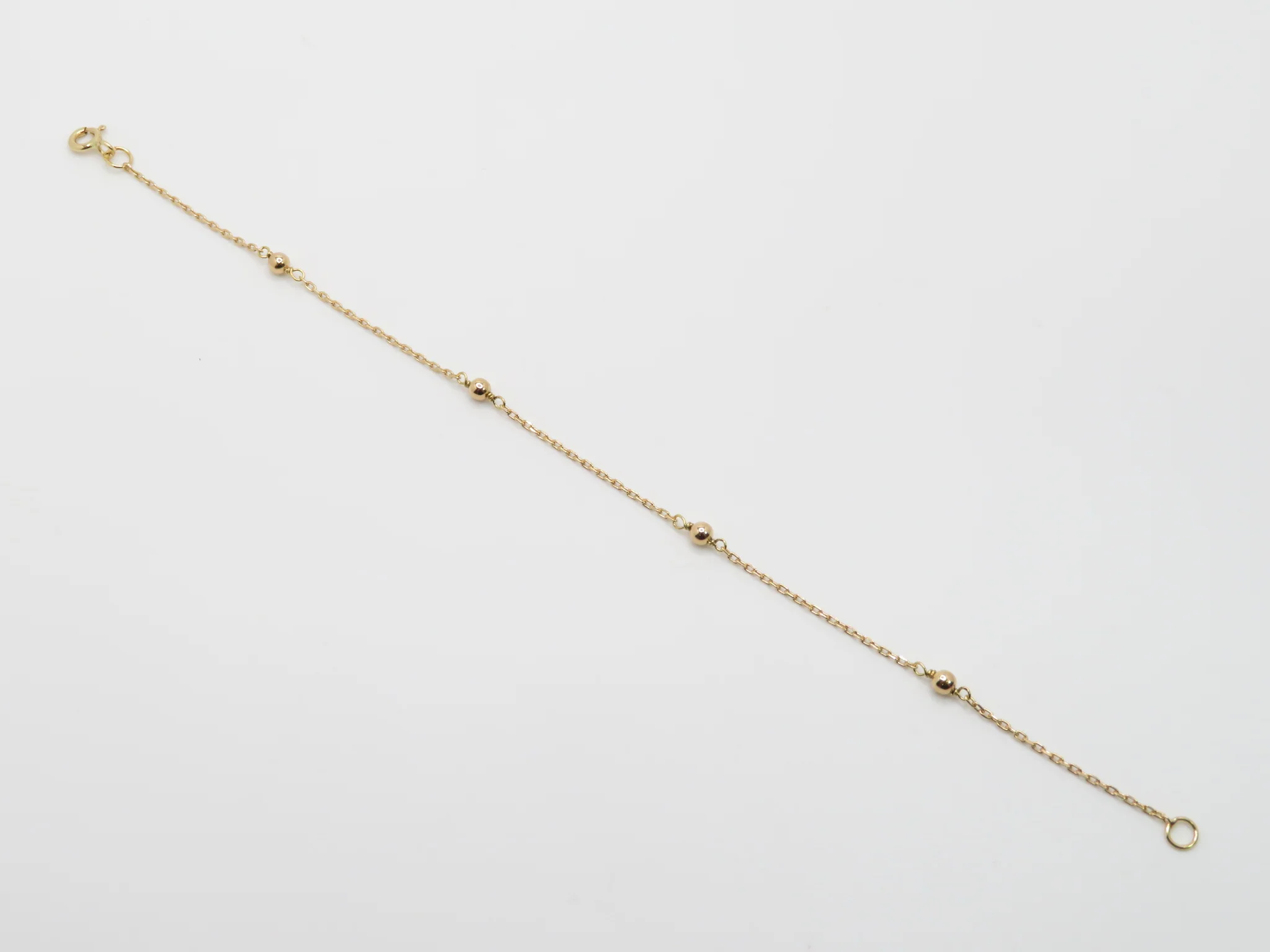 19.25k Yellow Gold Station Ball Bracelet - Image 3
