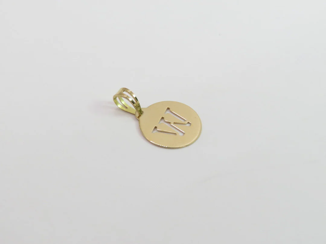 19.25k Yellow Gold Stencil Initial Pendant - Image 15