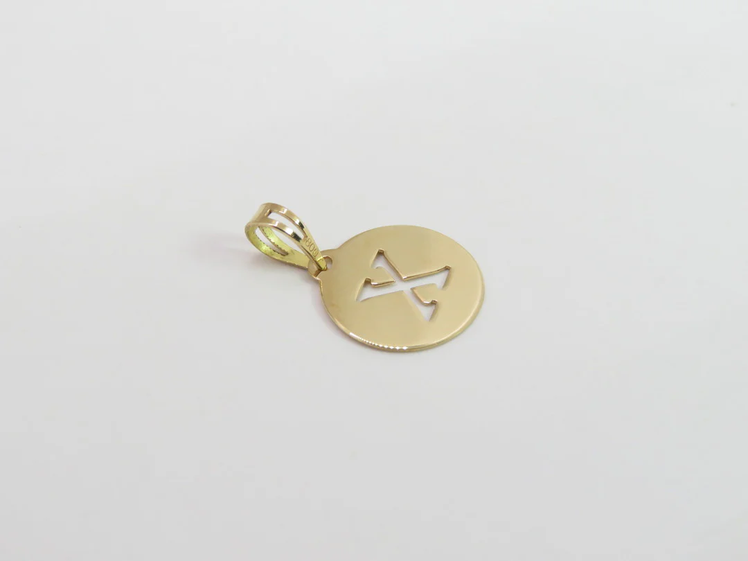 19.25k Yellow Gold Stencil Initial Pendant - Image 16